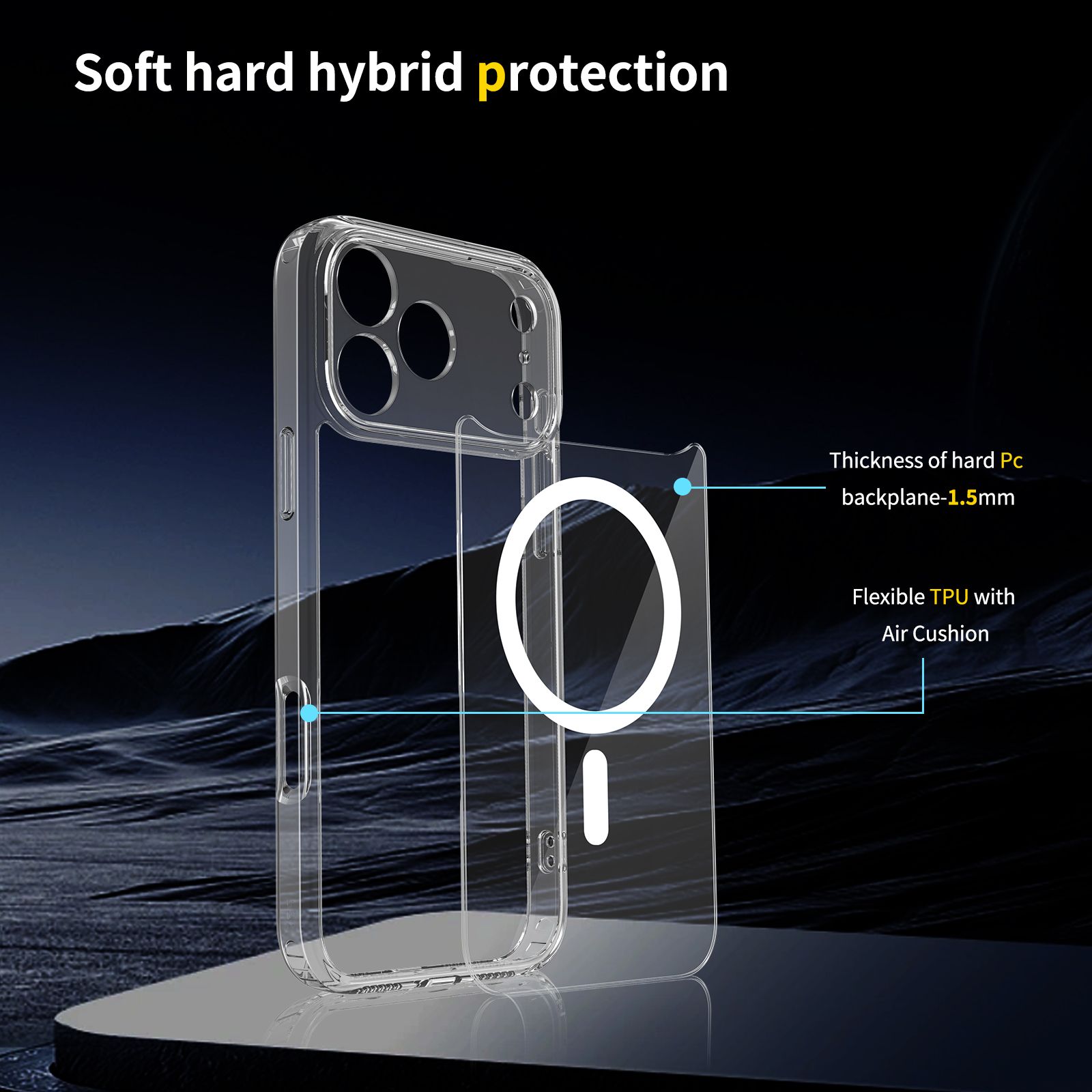 Aero Shield 1.5MM MagSafe Precise Camera Cutout Clear Case — 6