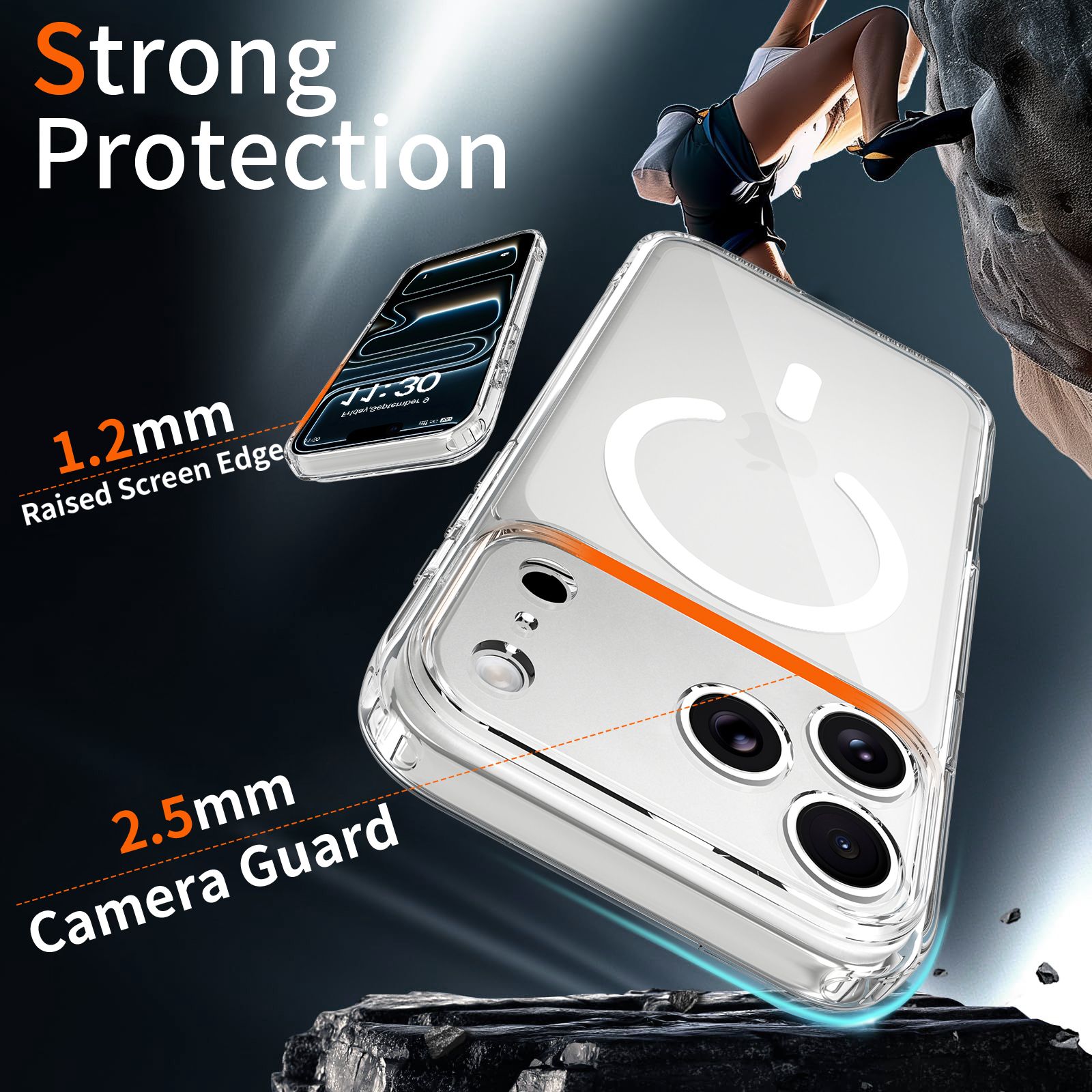 Aero Shield 1.5MM MagSafe Precise Camera Cutout Clear Case — 84