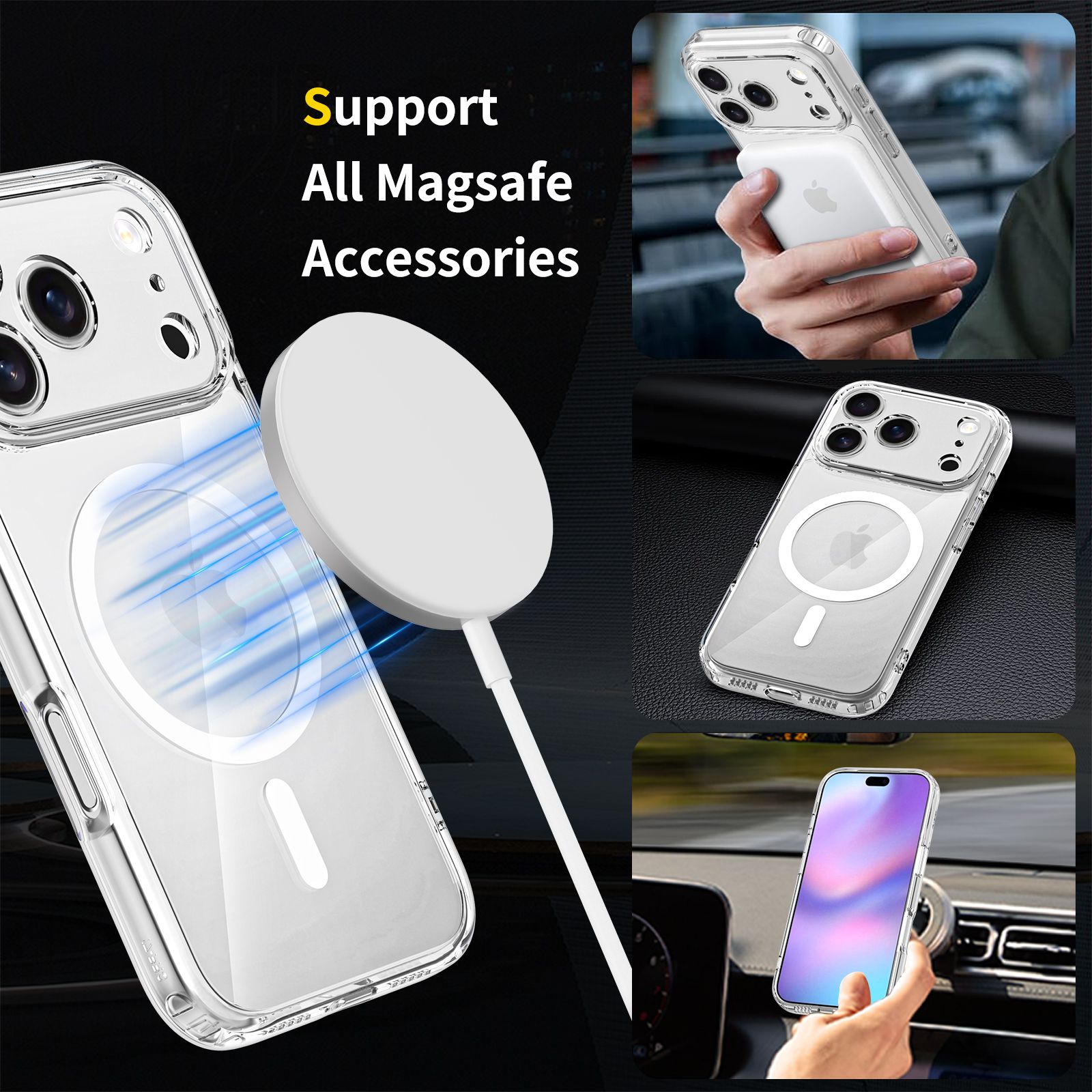Aero Shield 1.5MM MagSafe Precise Camera Cutout Clear Case — 62