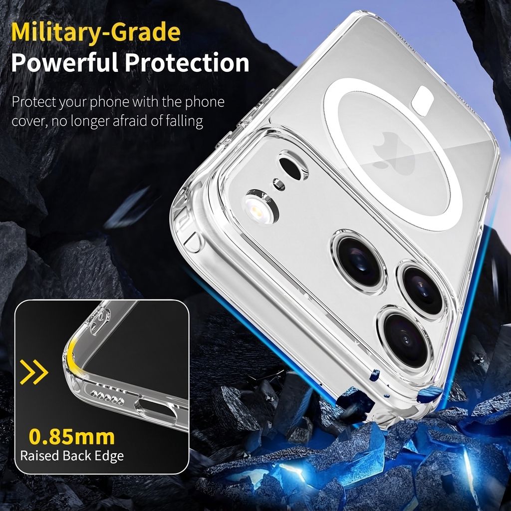 Aero Shield 1.5MM MagSafe Precise Camera Cutout Clear Case — 61