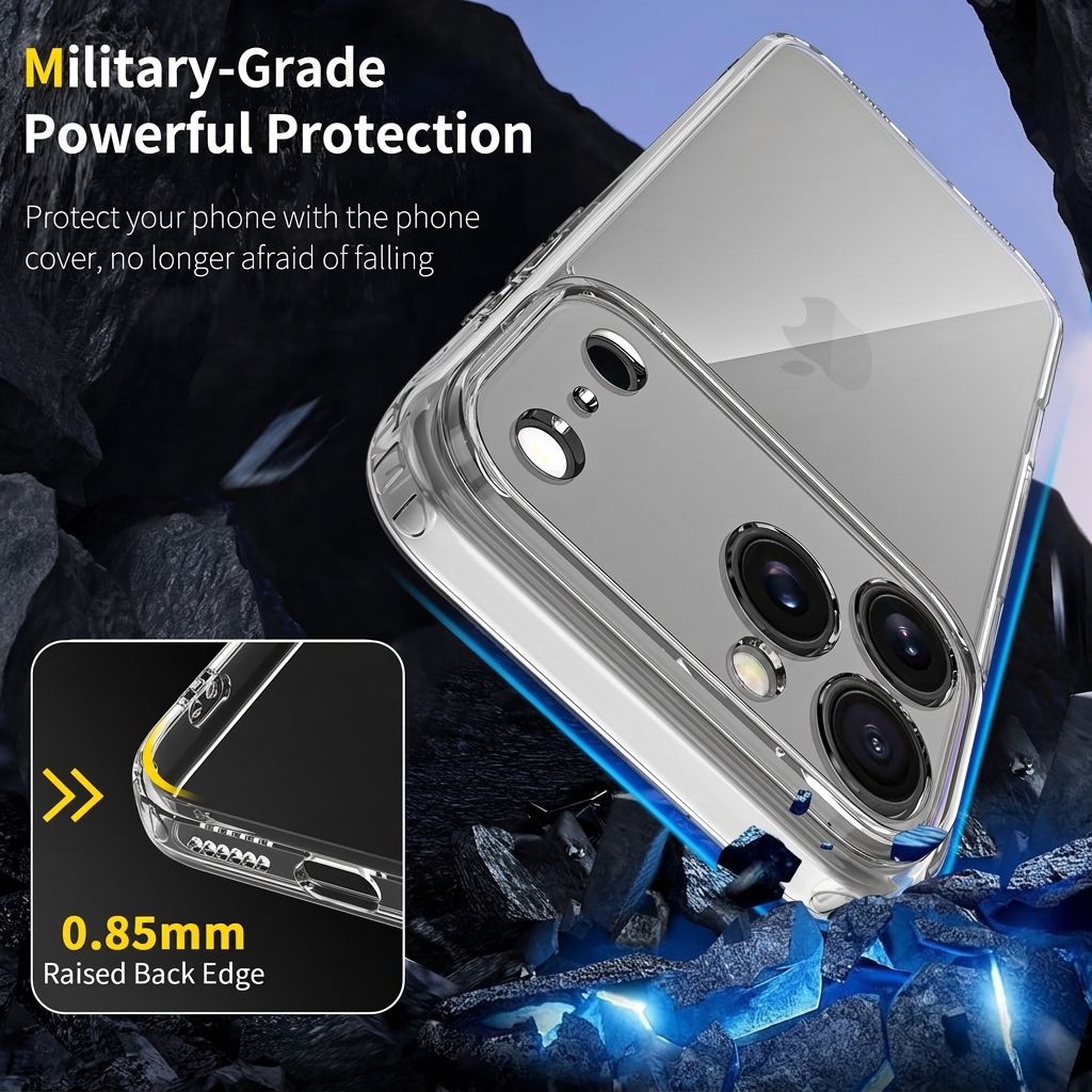 Aero Shield 1.5MM Precise Camera Cutout Clear Case — 3