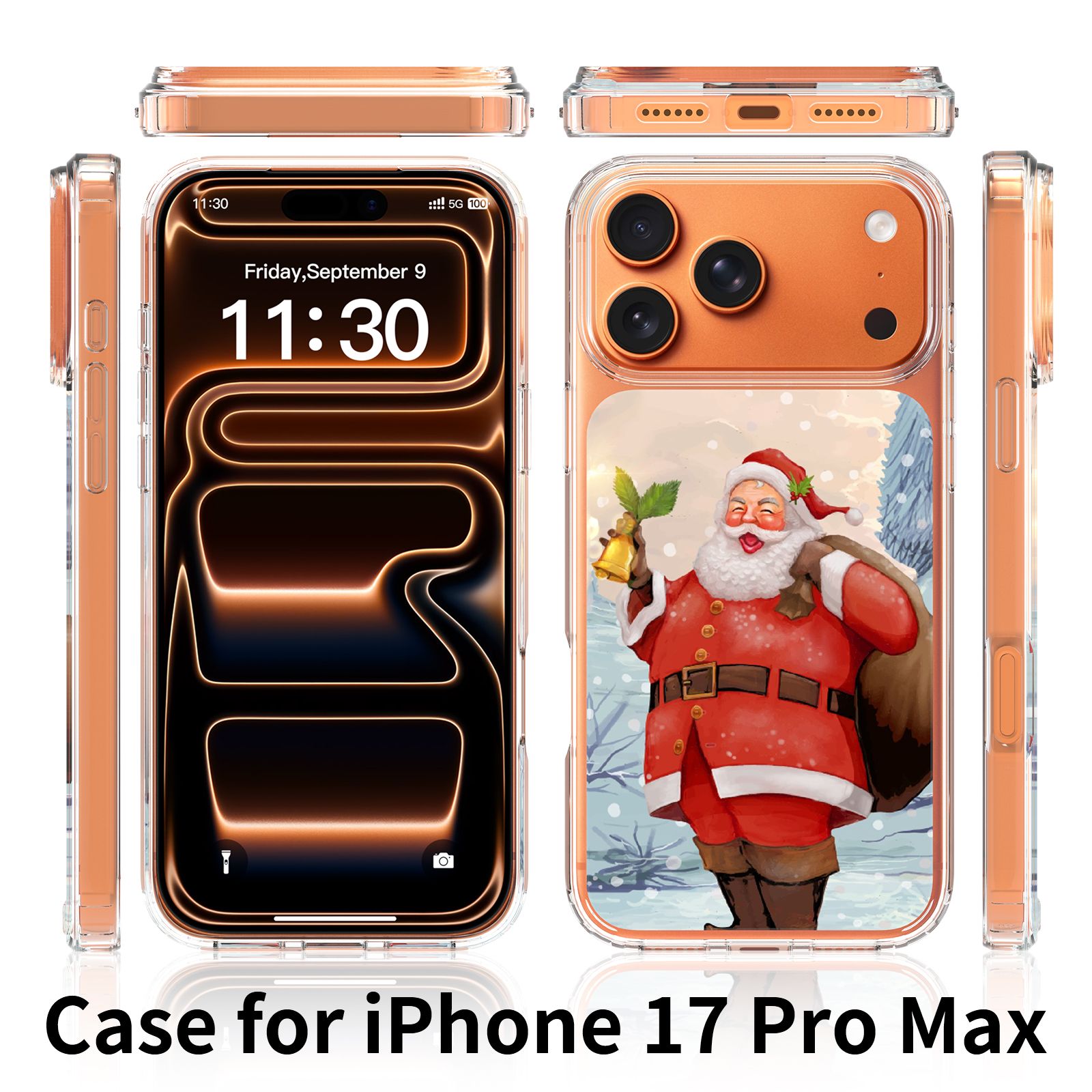 Aero Canvas 1.5MM UV Printed Christmas Clear Case