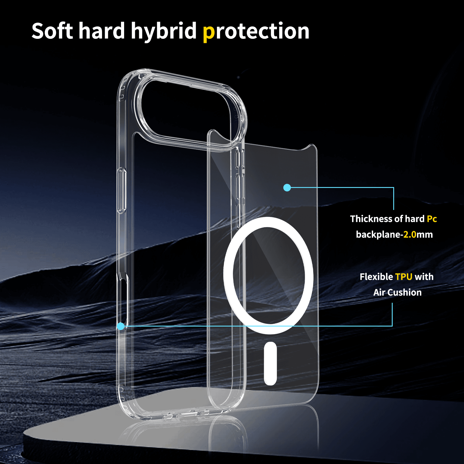 Crystal 2.0MM Anti-Scratch Magnetic Clear Case — 25