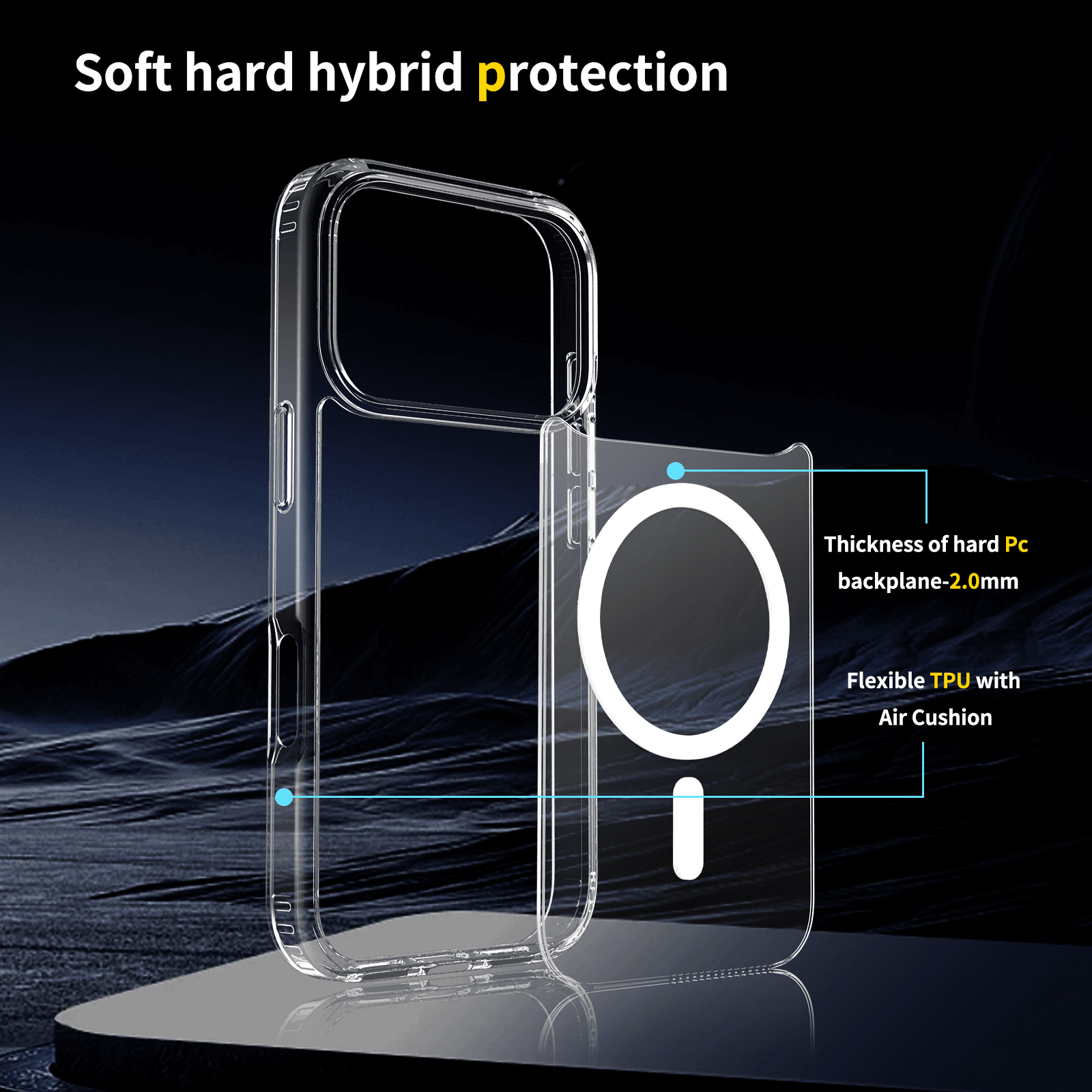 Crystal 2.0MM Anti-Scratch Magnetic Clear Case — 37