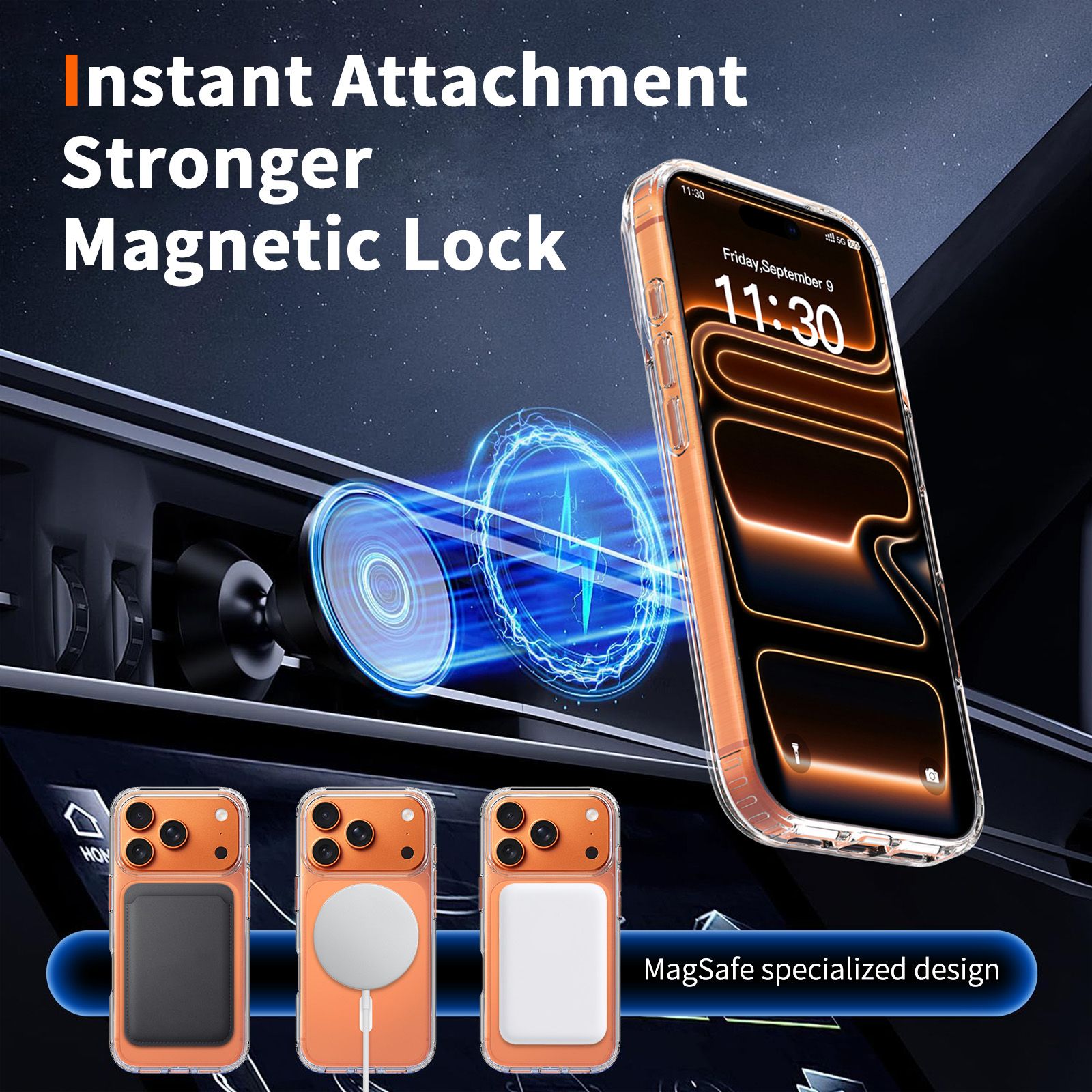 Crystal 2.0MM Anti-Scratch Magnetic Clear Case — 54