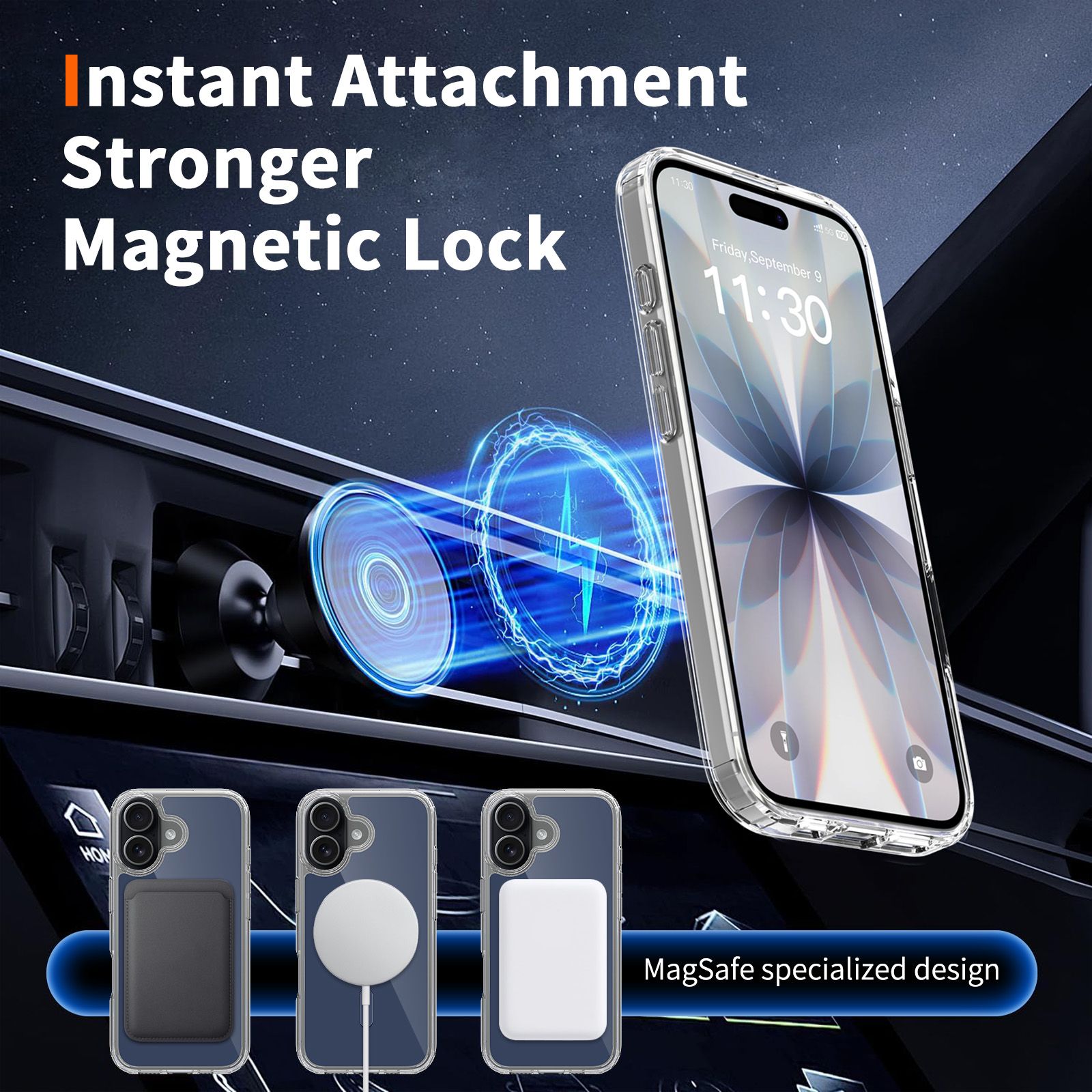 Reflect 1.5MM Mirror Magnetic Clear Case — 16