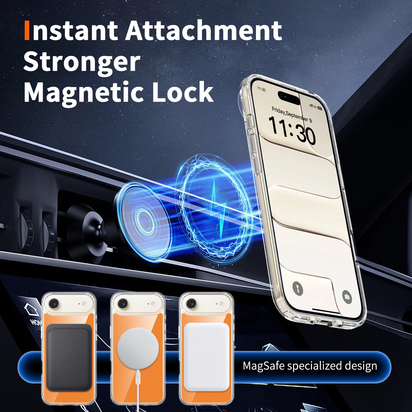 Reflect 1.5MM Mirror Magnetic Clear Case — 60