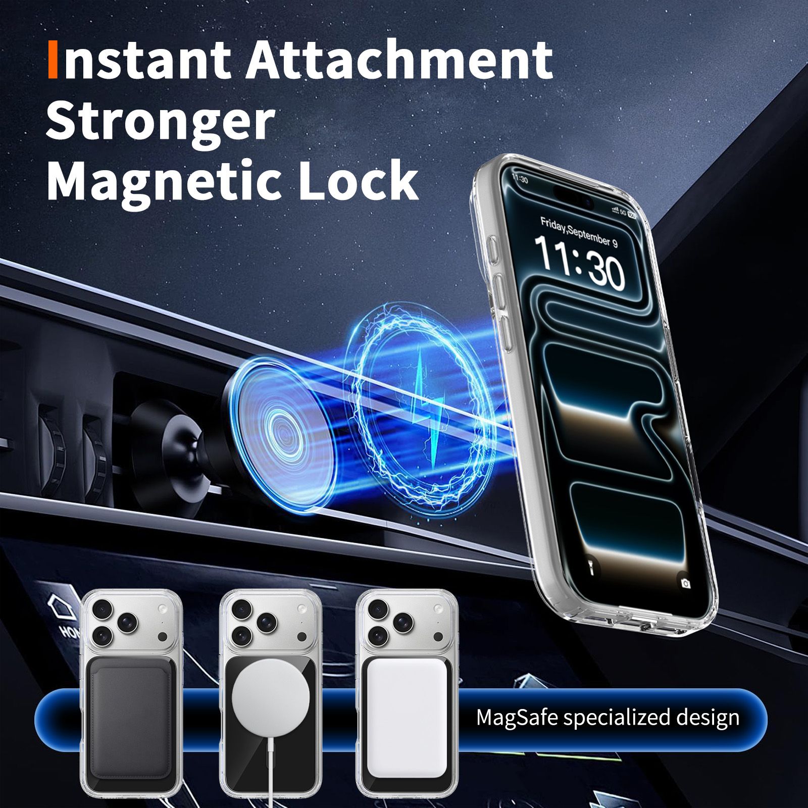 Reflect 1.5MM Mirror Magnetic Clear Case — 72