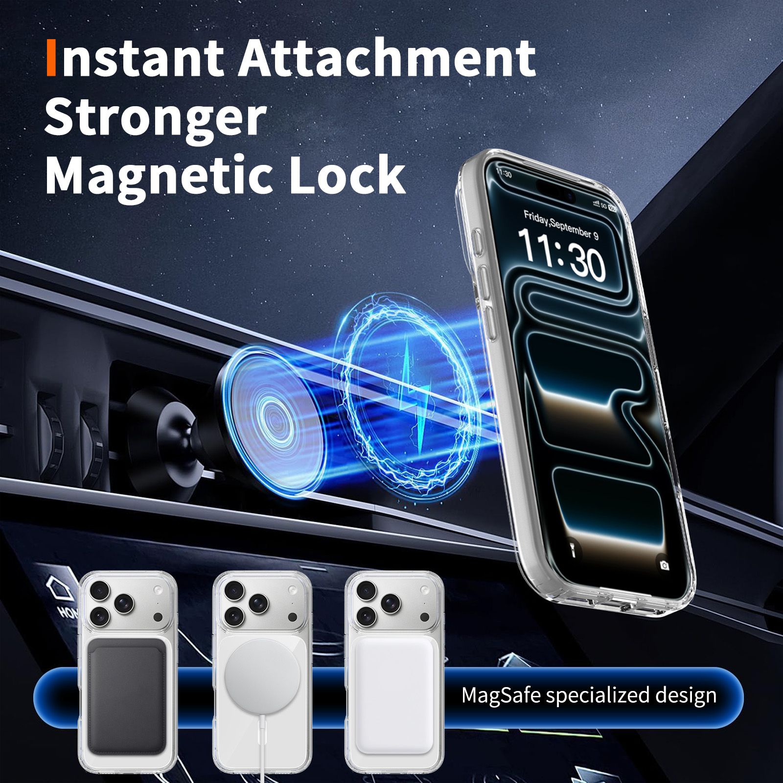 Reflect 1.5MM Mirror Magnetic Clear Case — 96