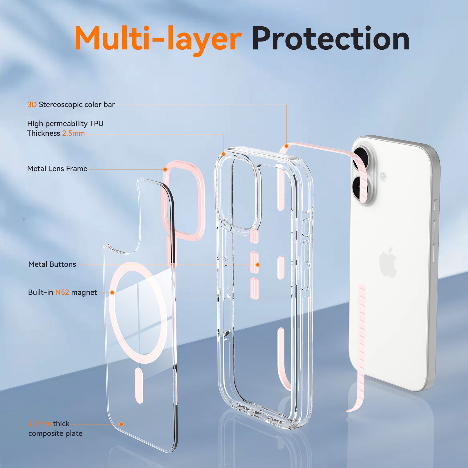 Chroma 2.5MM Colorful Magnetic Clear Case — 14