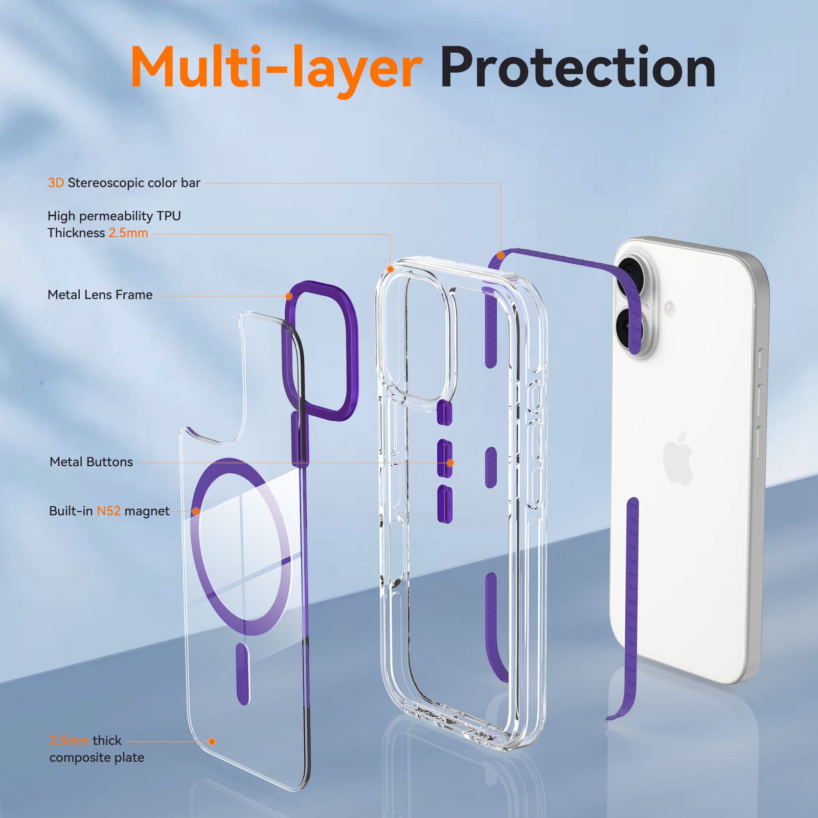 Chroma 2.5MM Colorful Magnetic Clear Case — 36