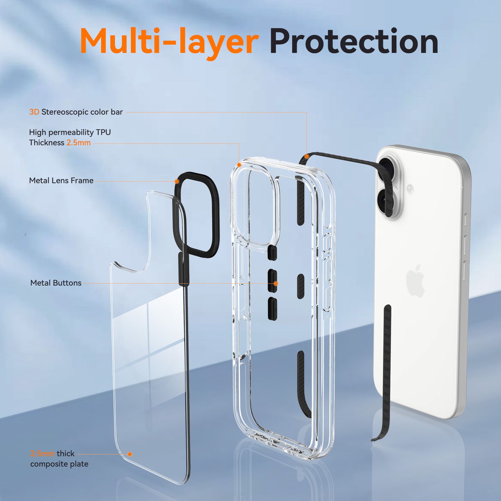 Chroma 2.5MM Colorful Magnetic Clear Case — 123