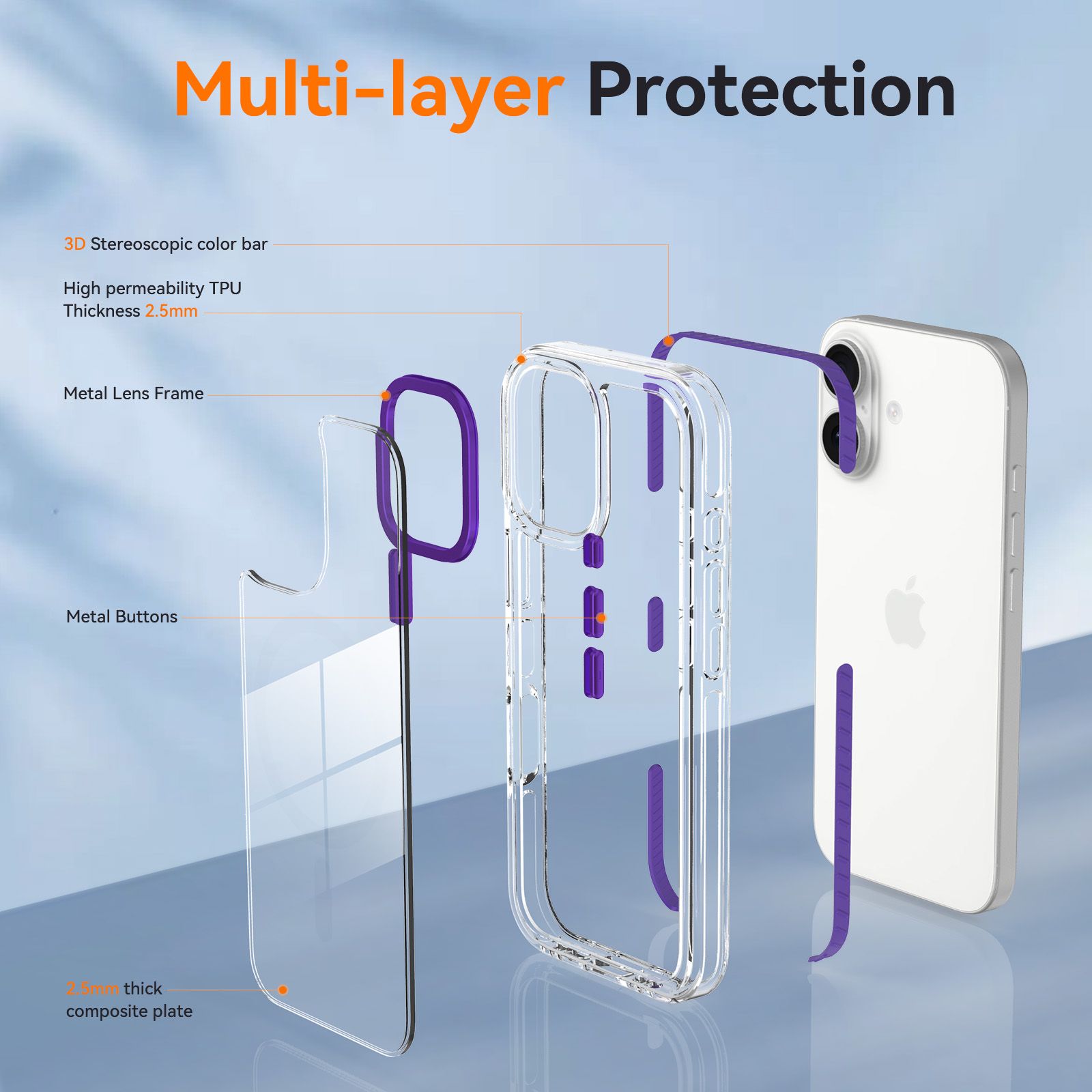 Chroma 2.5MM Colorful Magnetic Clear Case — 135
