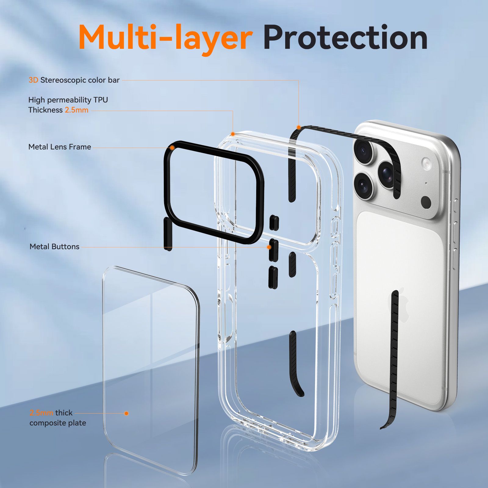 Chroma 2.5MM Colorful Magnetic Clear Case — 174