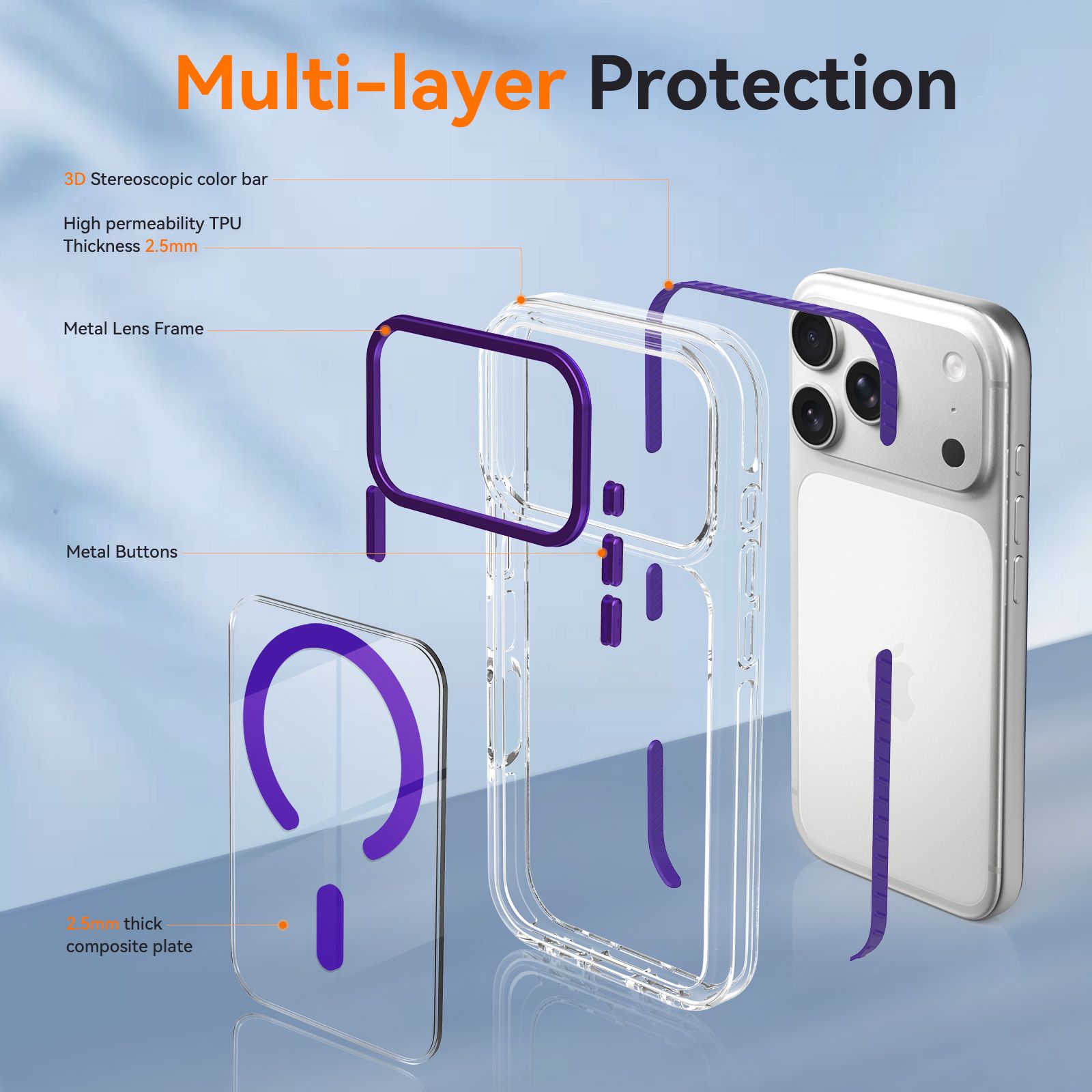 Chroma 2.5MM Colorful Magnetic Clear Case — 67