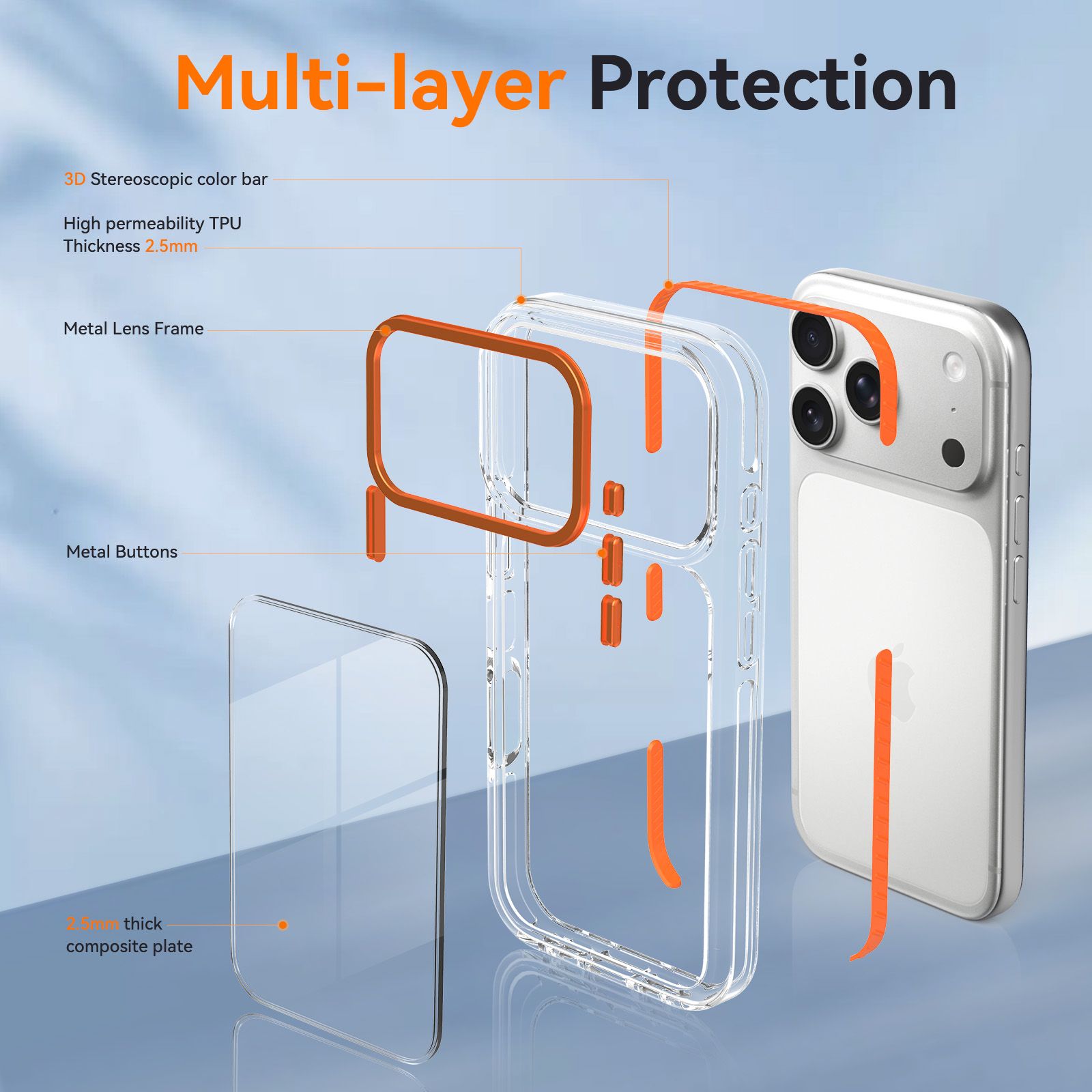 Chroma 2.5MM Colorful Magnetic Clear Case — 156