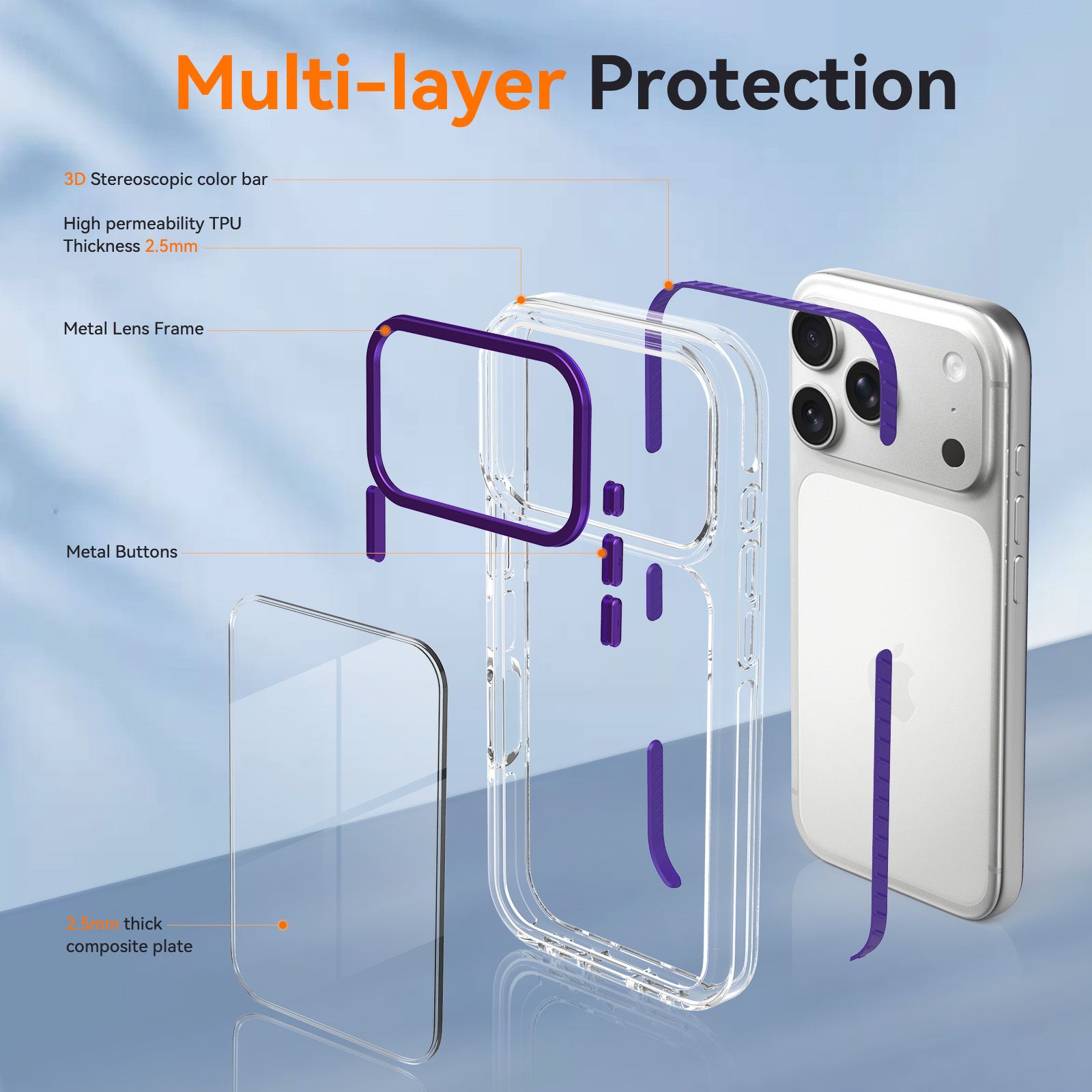 Chroma 2.5MM Colorful Magnetic Clear Case — 162