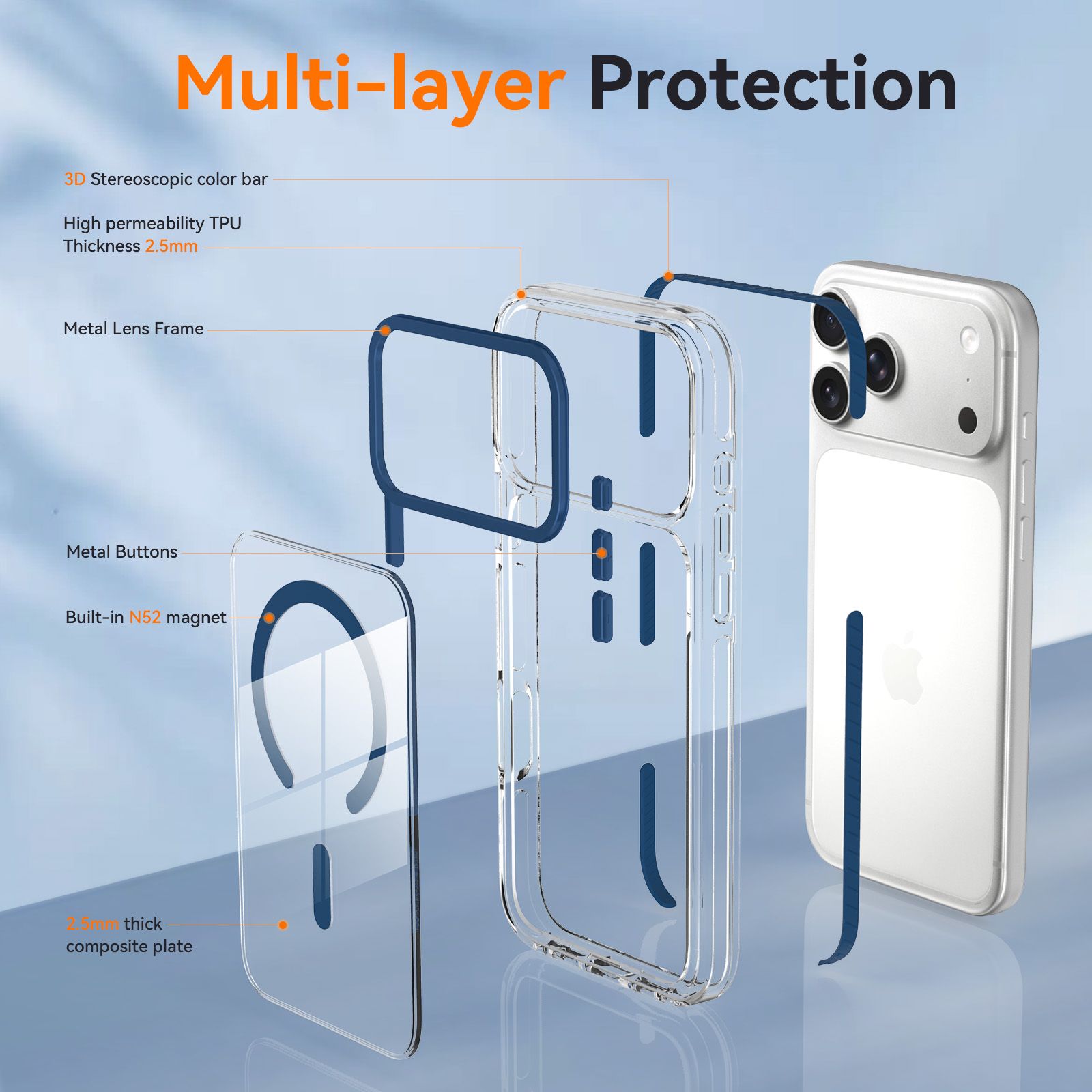 Chroma 2.5MM Colorful Magnetic Clear Case — 109