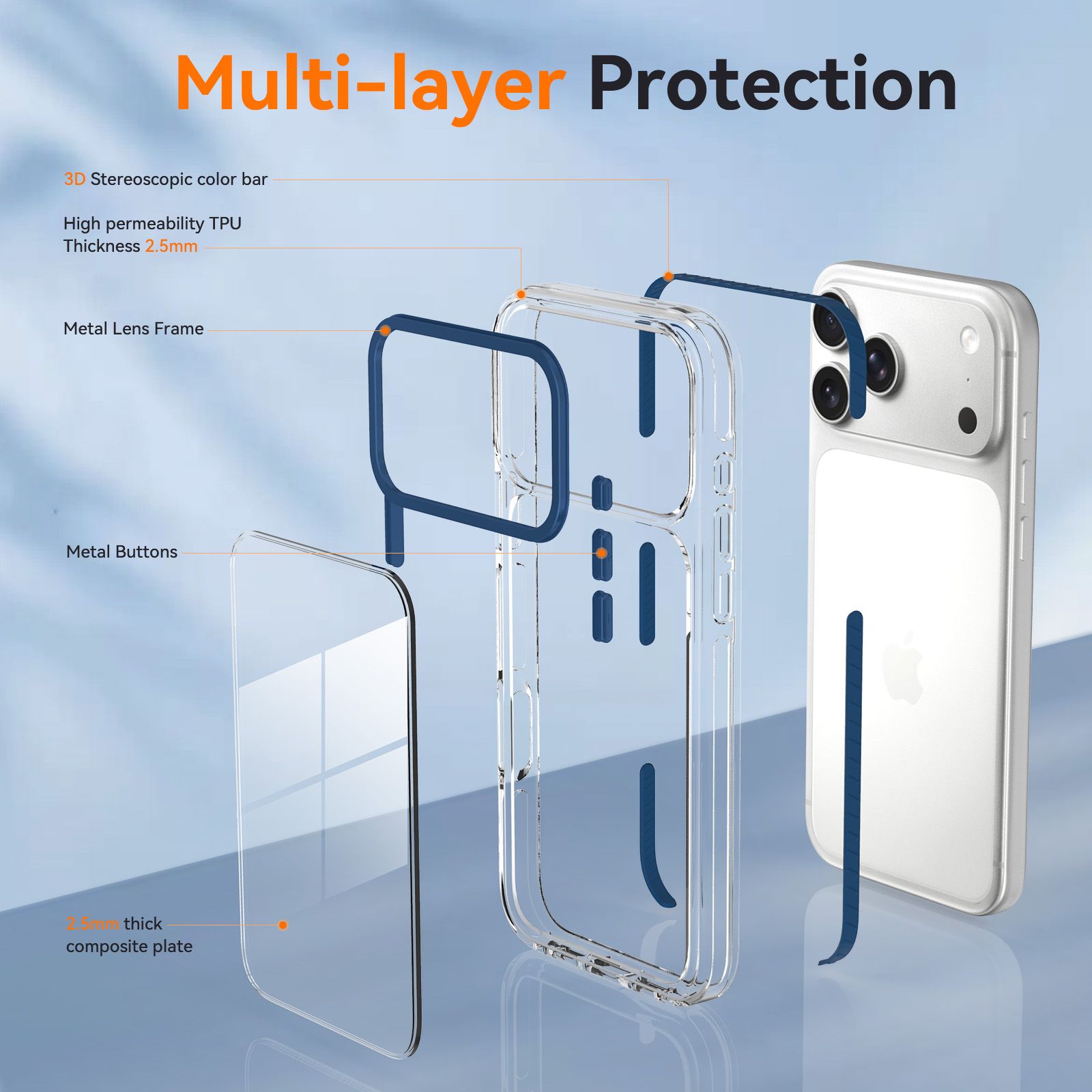 Chroma 2.5MM Colorful Magnetic Clear Case — 205