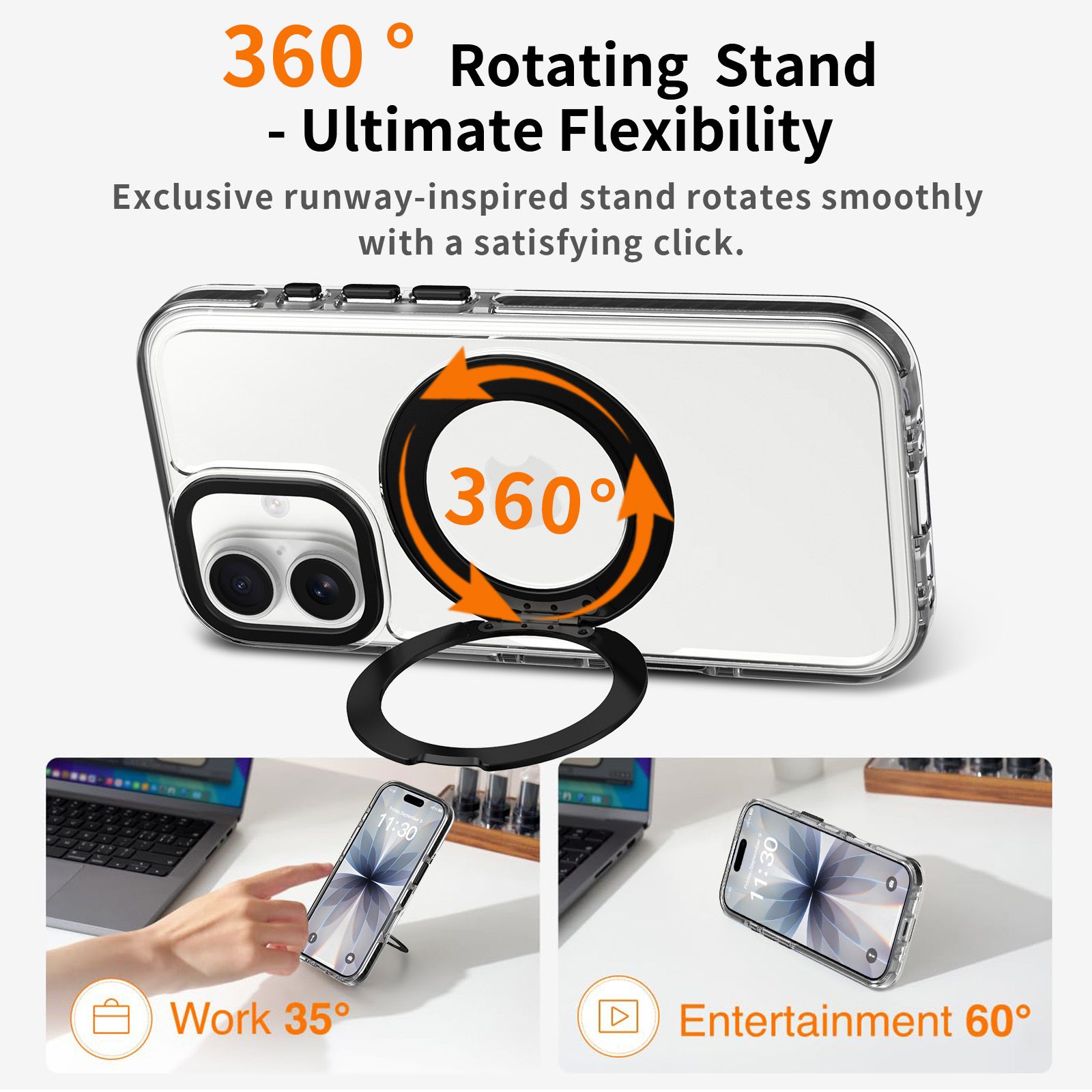 Chroma Orbit Colorful 360° Rotating Stand Magnetic Case — 37