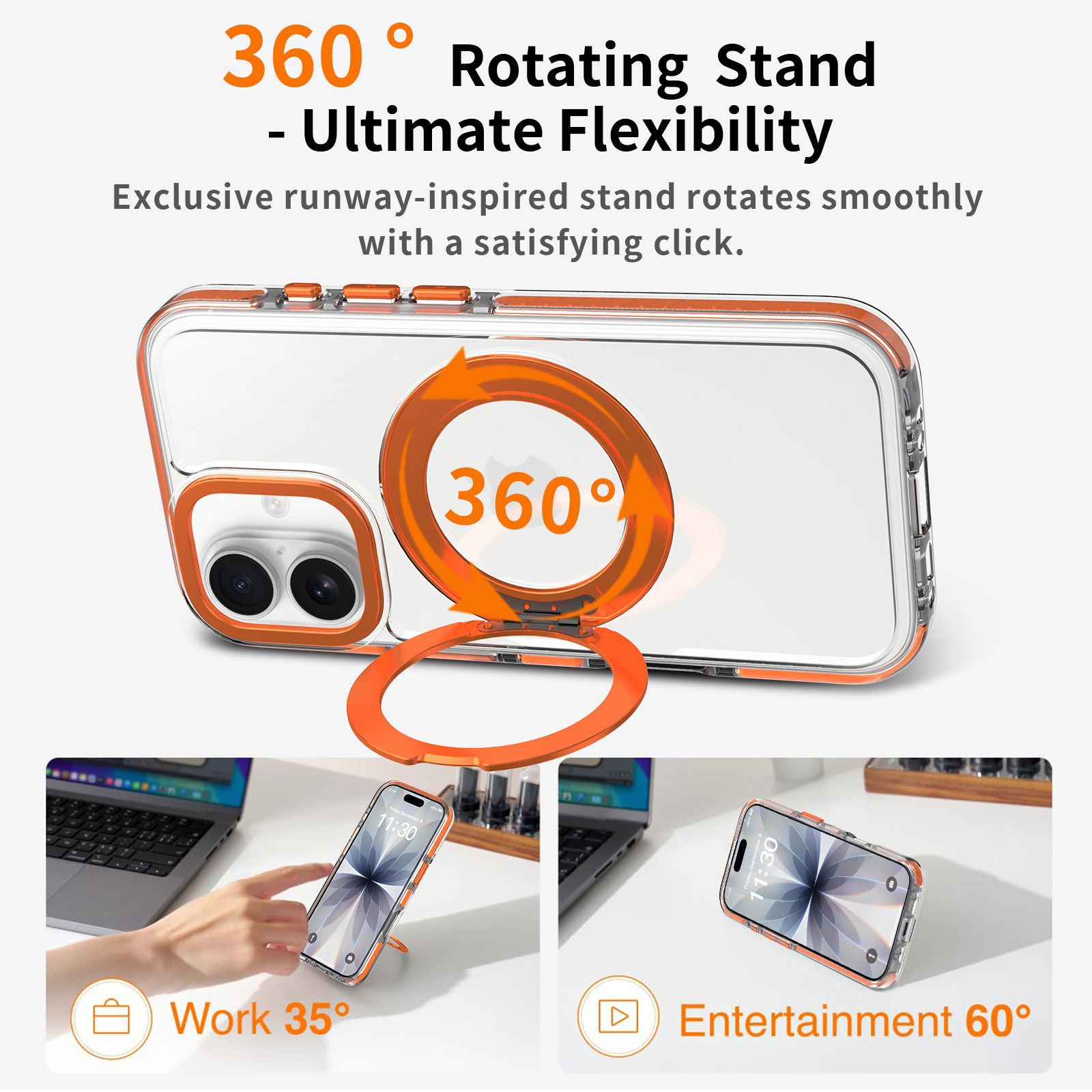 Chroma Orbit Colorful 360° Rotating Stand Magnetic Case — 16