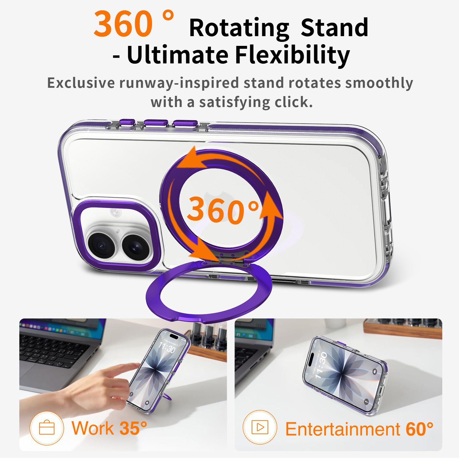 Chroma Orbit Colorful 360° Rotating Stand Magnetic Case — 23