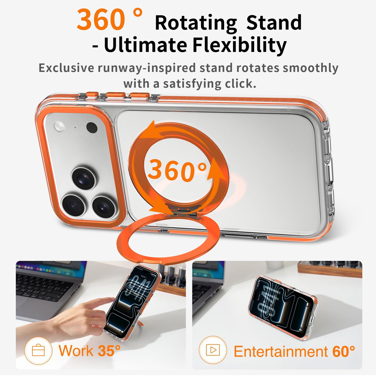 Chroma Orbit Colorful 360° Rotating Stand Magnetic Case — 51
