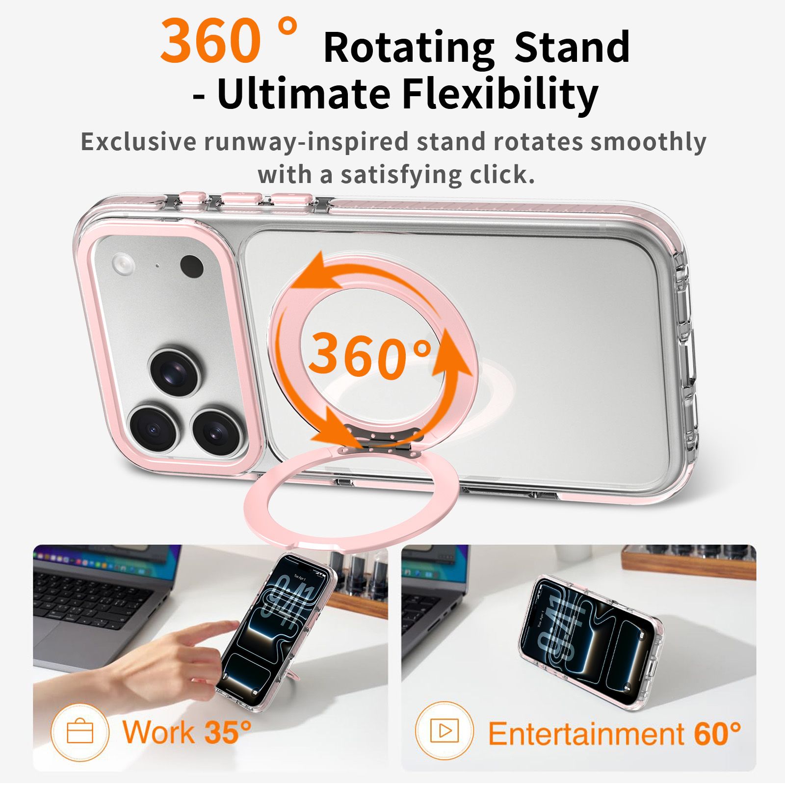 Chroma Orbit Colorful 360° Rotating Stand Magnetic Case — 44