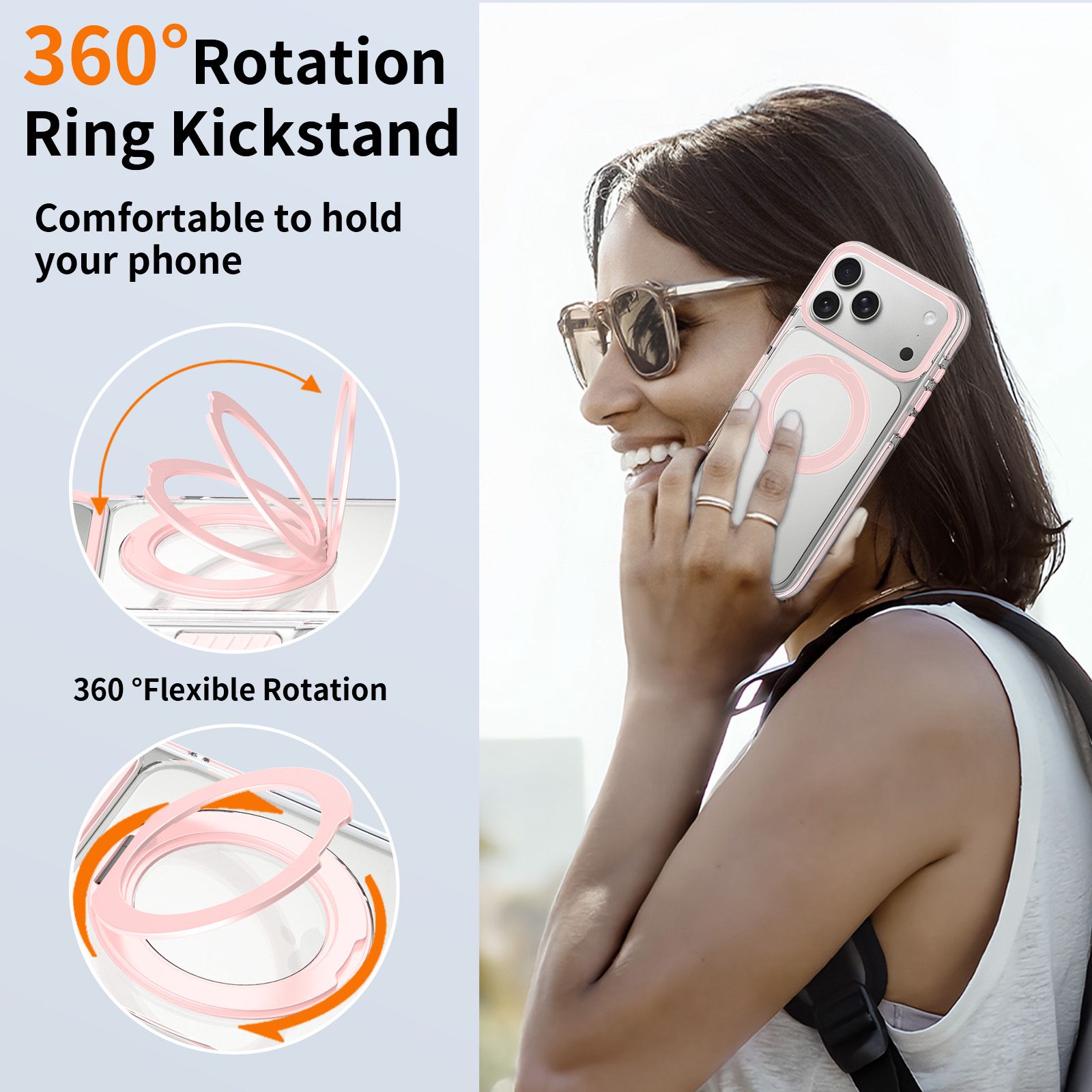 Chroma Orbit Colorful 360° Rotating Stand Magnetic Case — 42