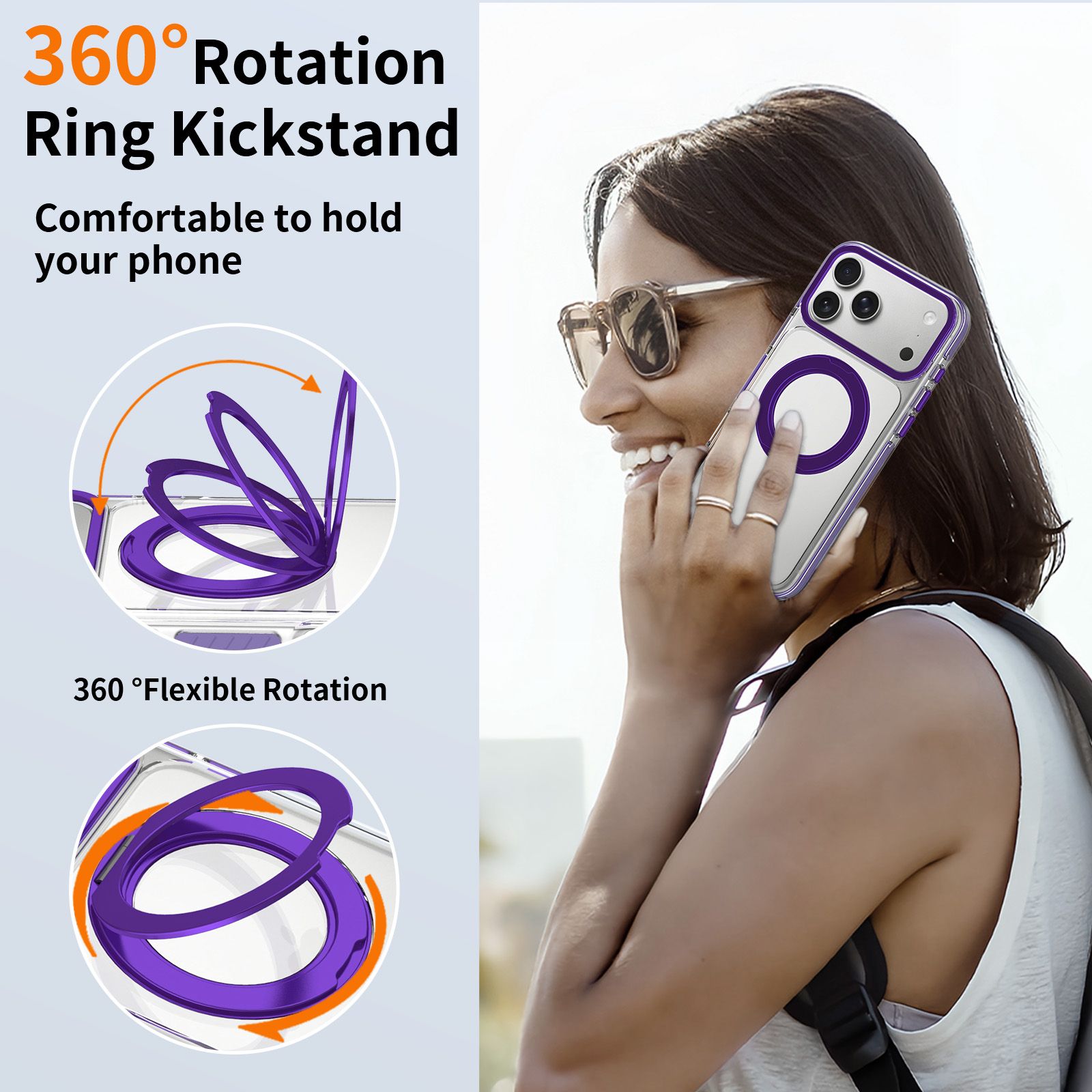 Chroma Orbit Colorful 360° Rotating Stand Magnetic Case — 56