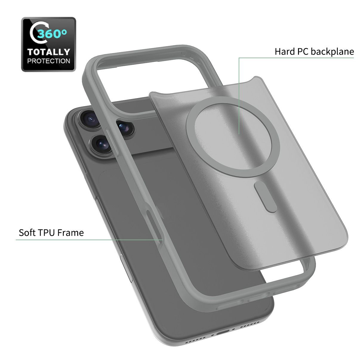 Frost Translucent Matte Magnetic Case — 180
