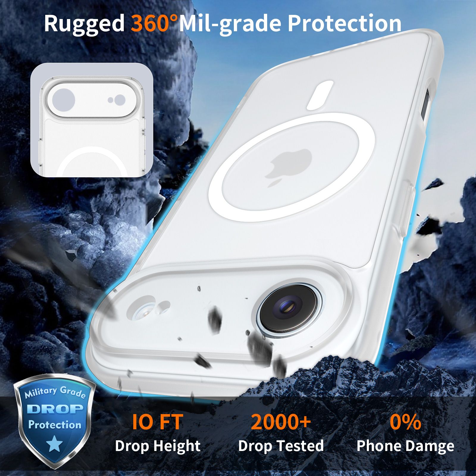 Frost Shield Translucent Matte Frosted Skin Feel Magsafe Case — 13