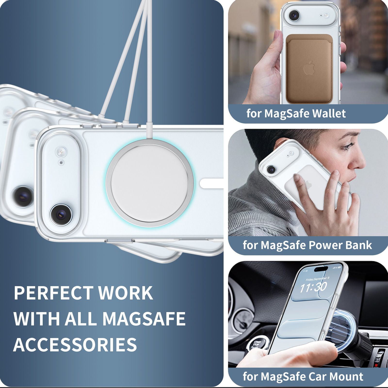 Frost Shield Translucent Matte Frosted Skin Feel Magsafe Case — 15