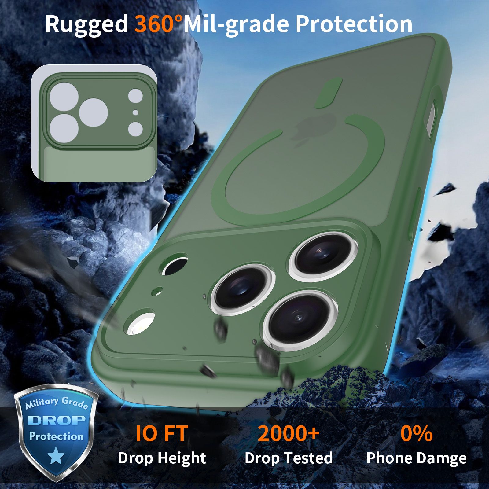 Frost Shield Translucent Matte Frosted Skin Feel Magsafe Case — 57