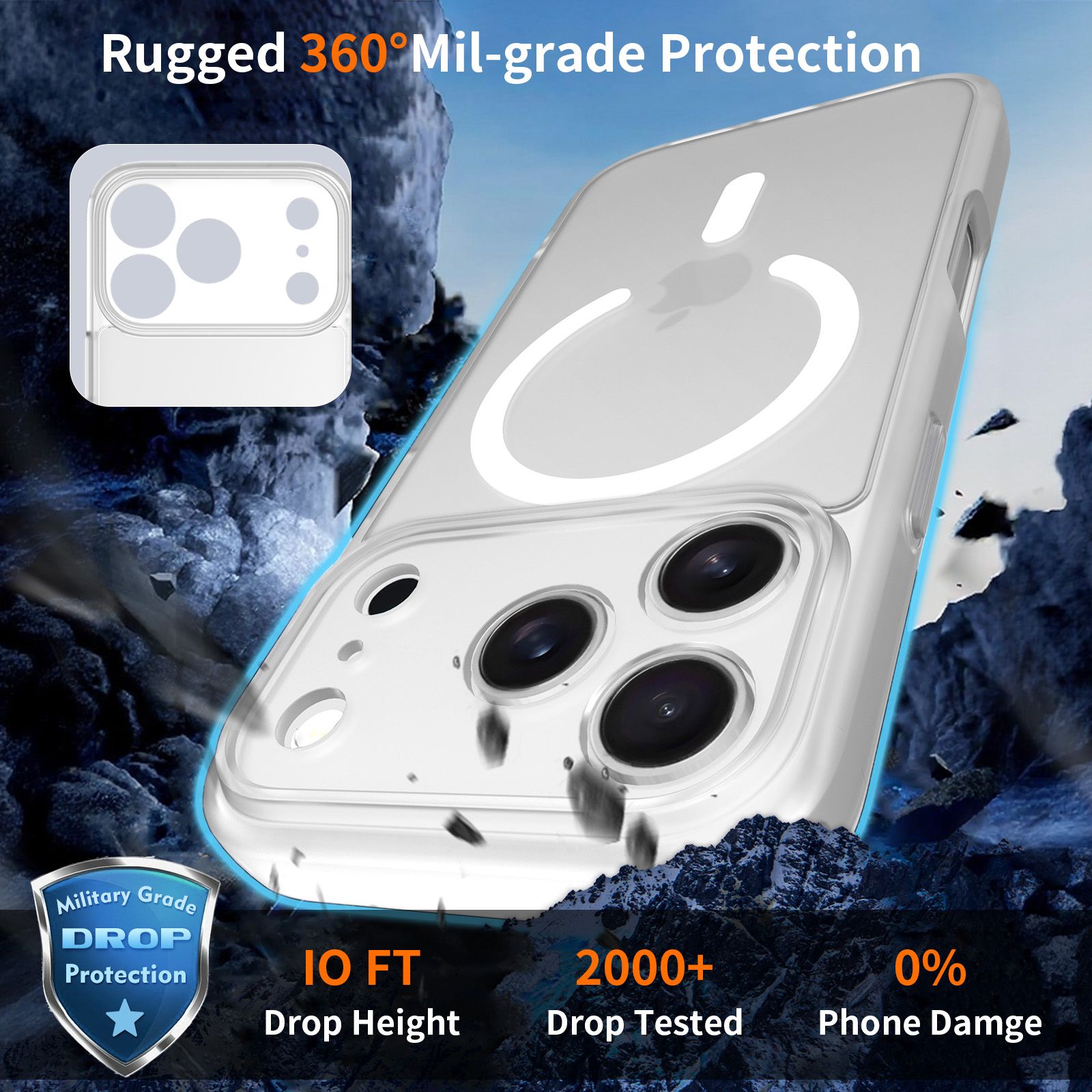 Frost Shield Translucent Matte Frosted Skin Feel Magsafe Case — 69