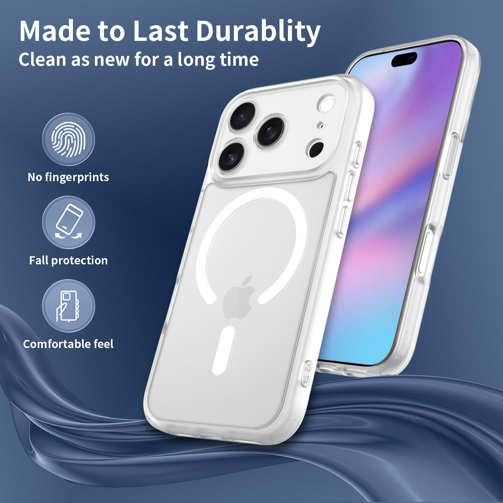Frost Shield Translucent Matte Frosted Skin Feel Magsafe Case — 70