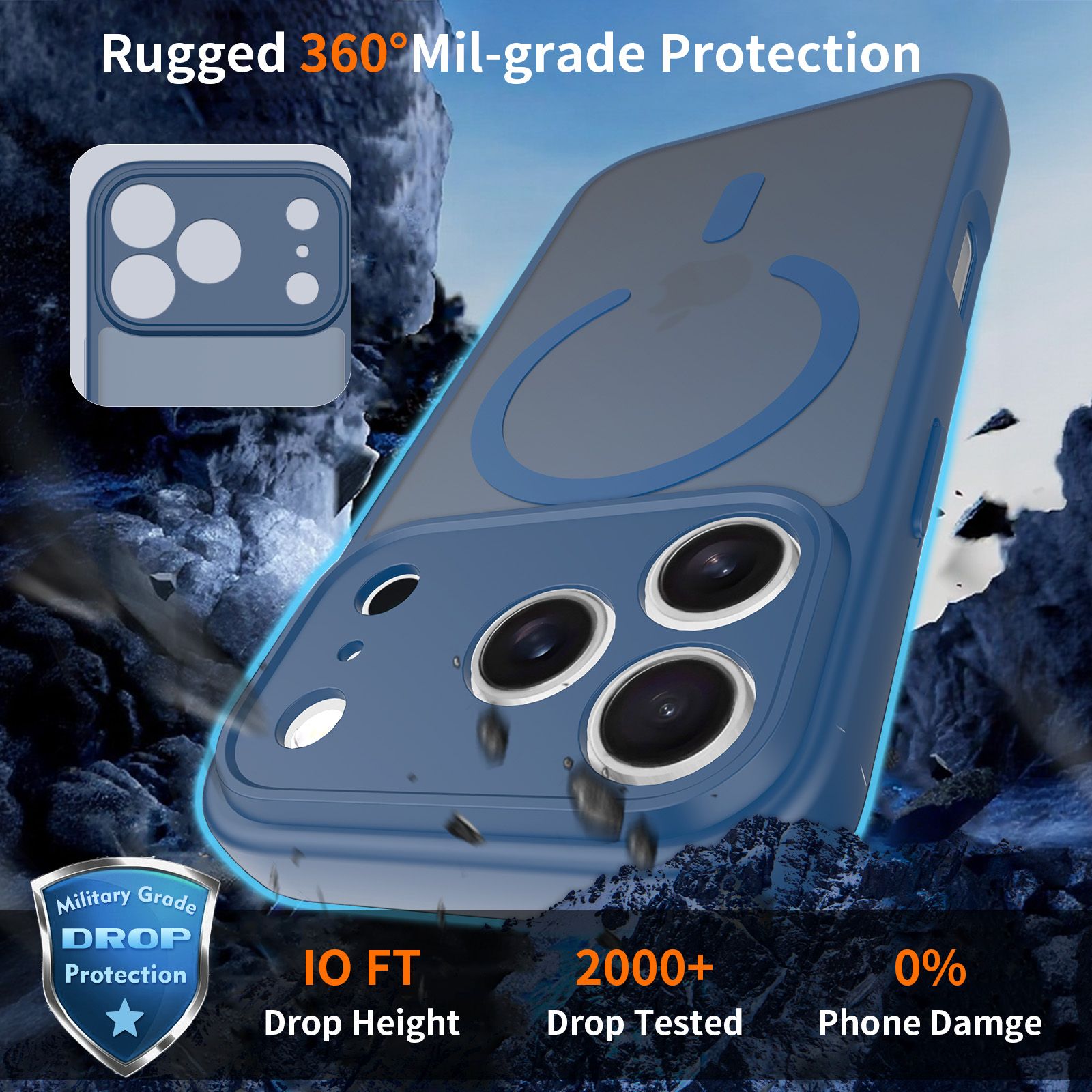 Frost Shield Translucent Matte Frosted Skin Feel Magsafe Case — 51
