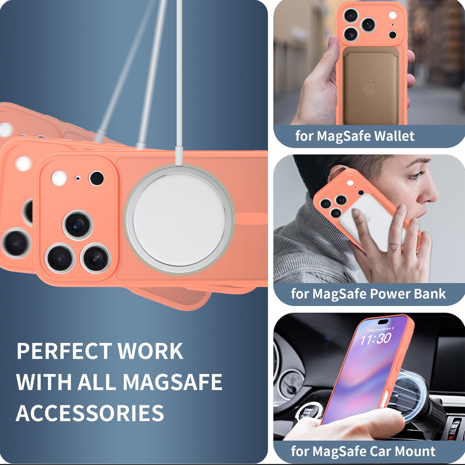 Frost Shield Translucent Matte Frosted Skin Feel Magsafe Case — 65