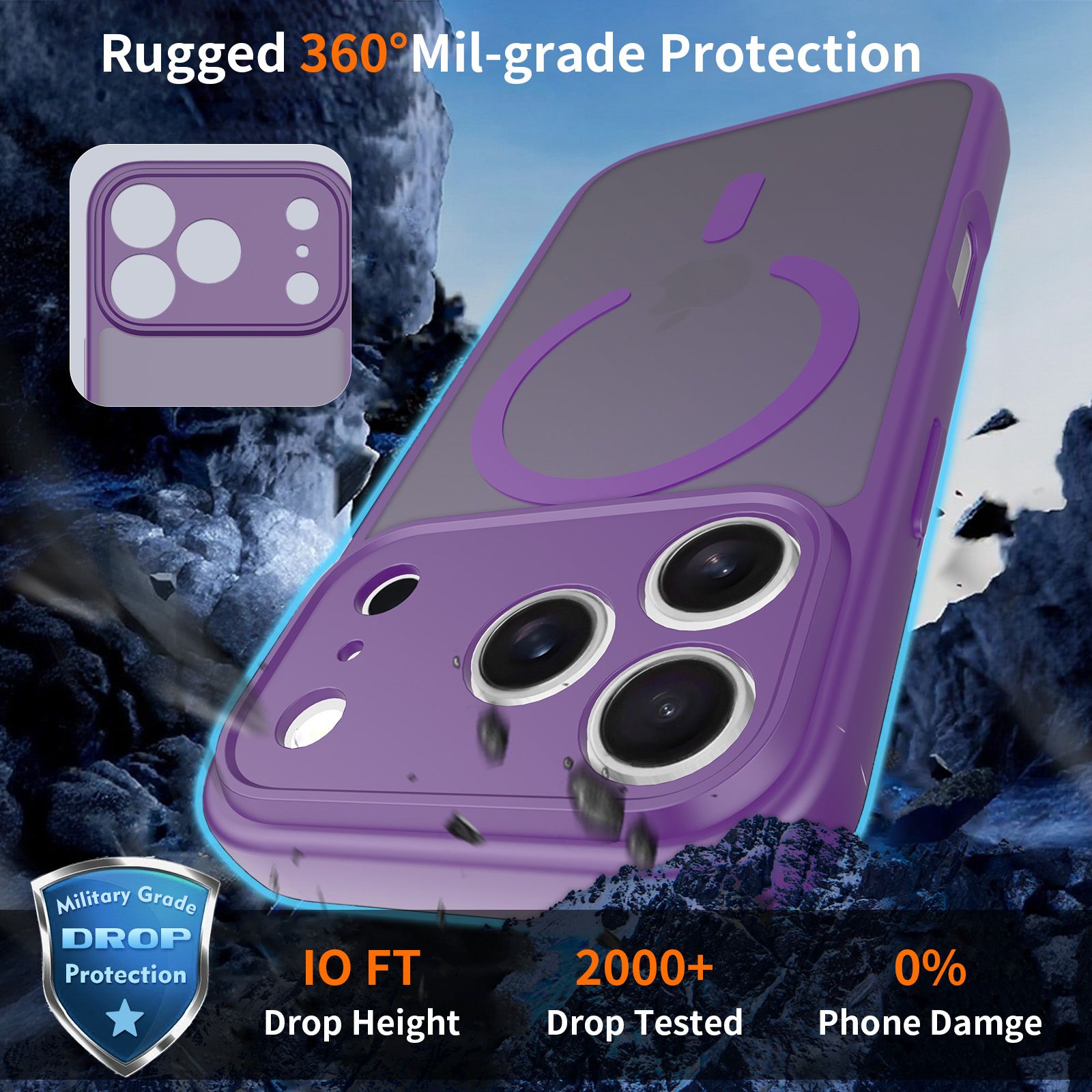Frost Shield Translucent Matte Frosted Skin Feel Magsafe Case — 45