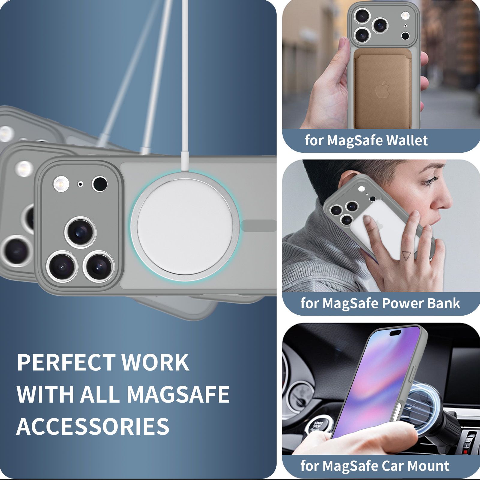 Frost Shield Translucent Matte Frosted Skin Feel Magsafe Case — 29