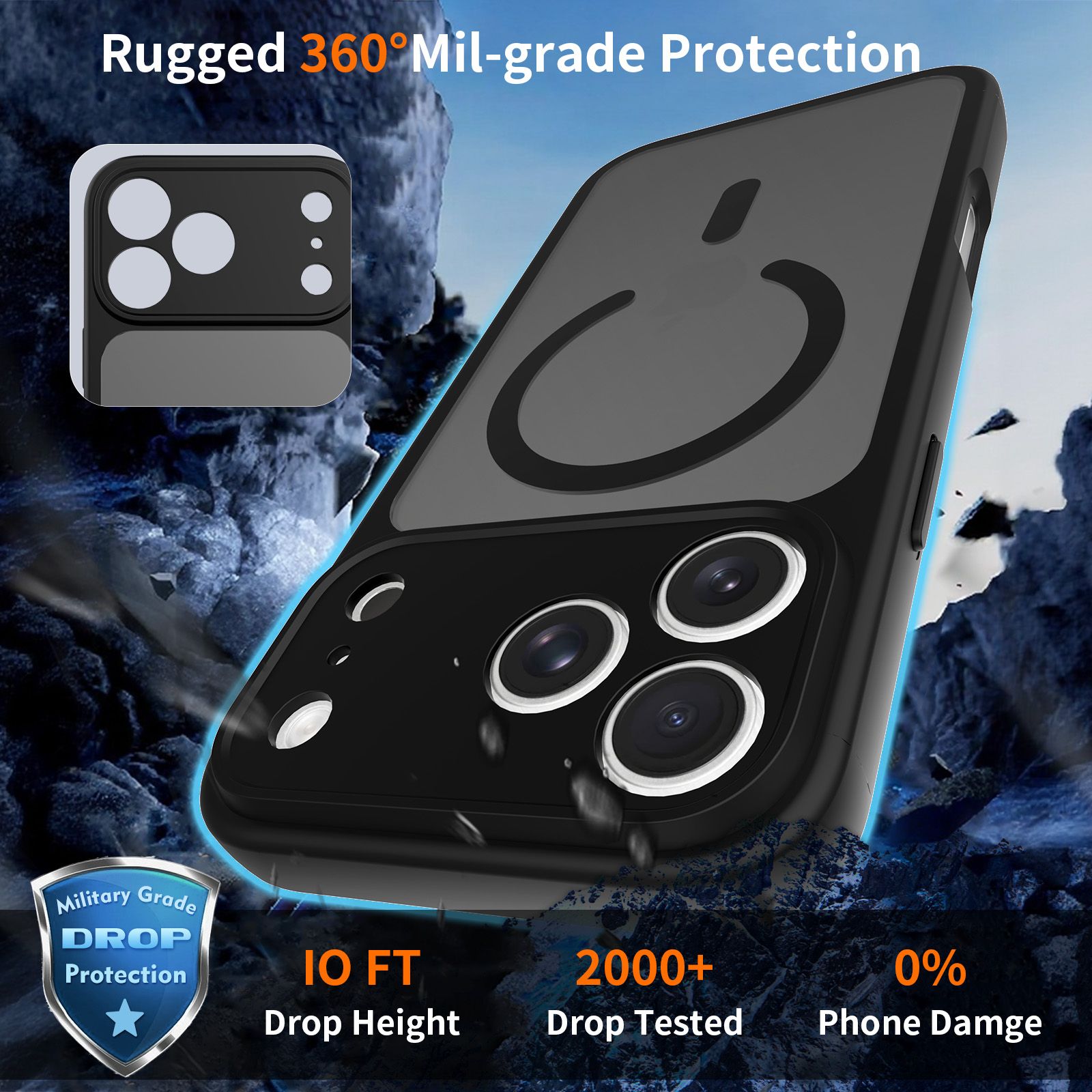 Frost Shield Translucent Matte Frosted Skin Feel Magsafe Case — 131
