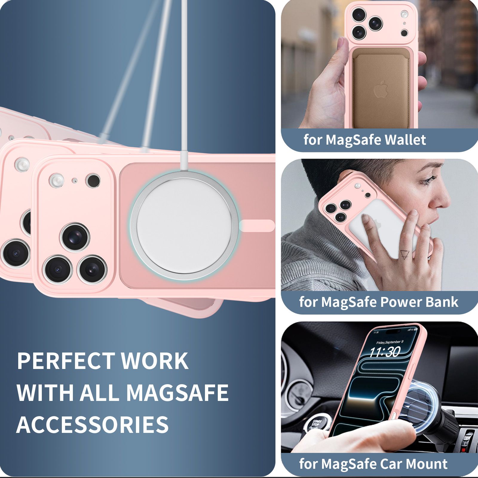 Frost Shield Translucent Matte Frosted Skin Feel Magsafe Case — 145