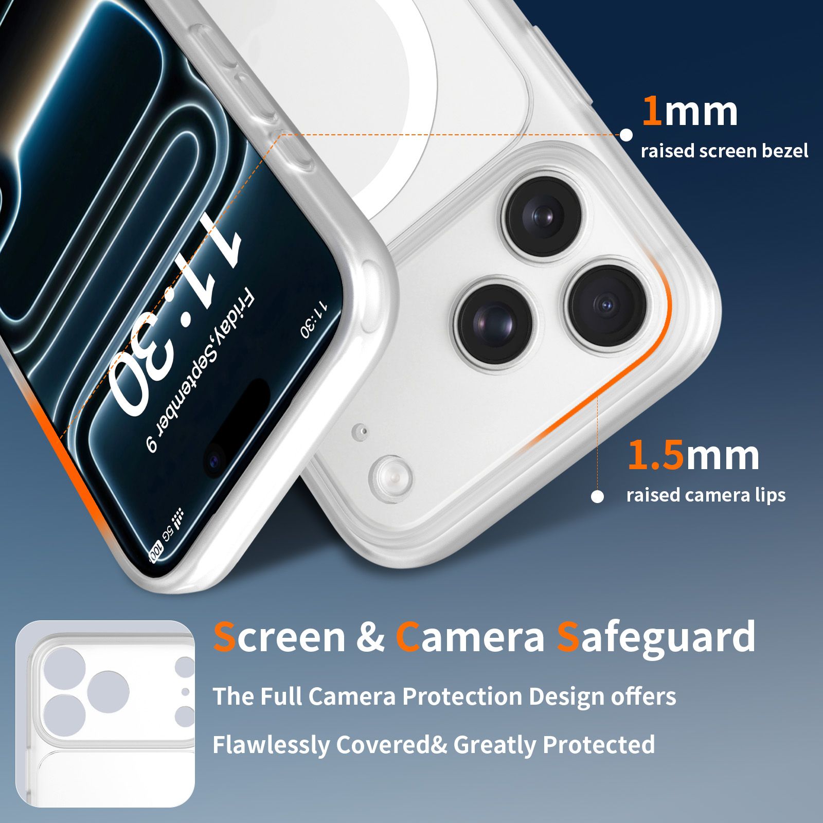 Frost Shield Translucent Matte Frosted Skin Feel Magsafe Case — 178