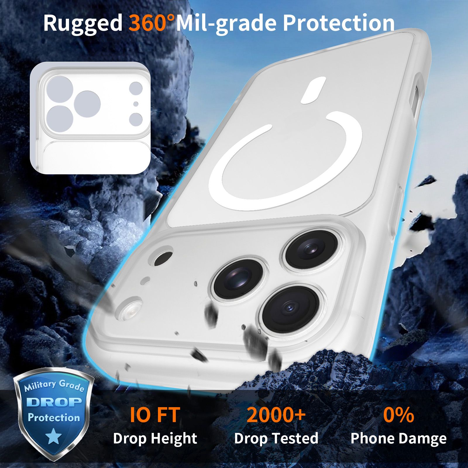 Frost Shield Translucent Matte Frosted Skin Feel Magsafe Case — 179