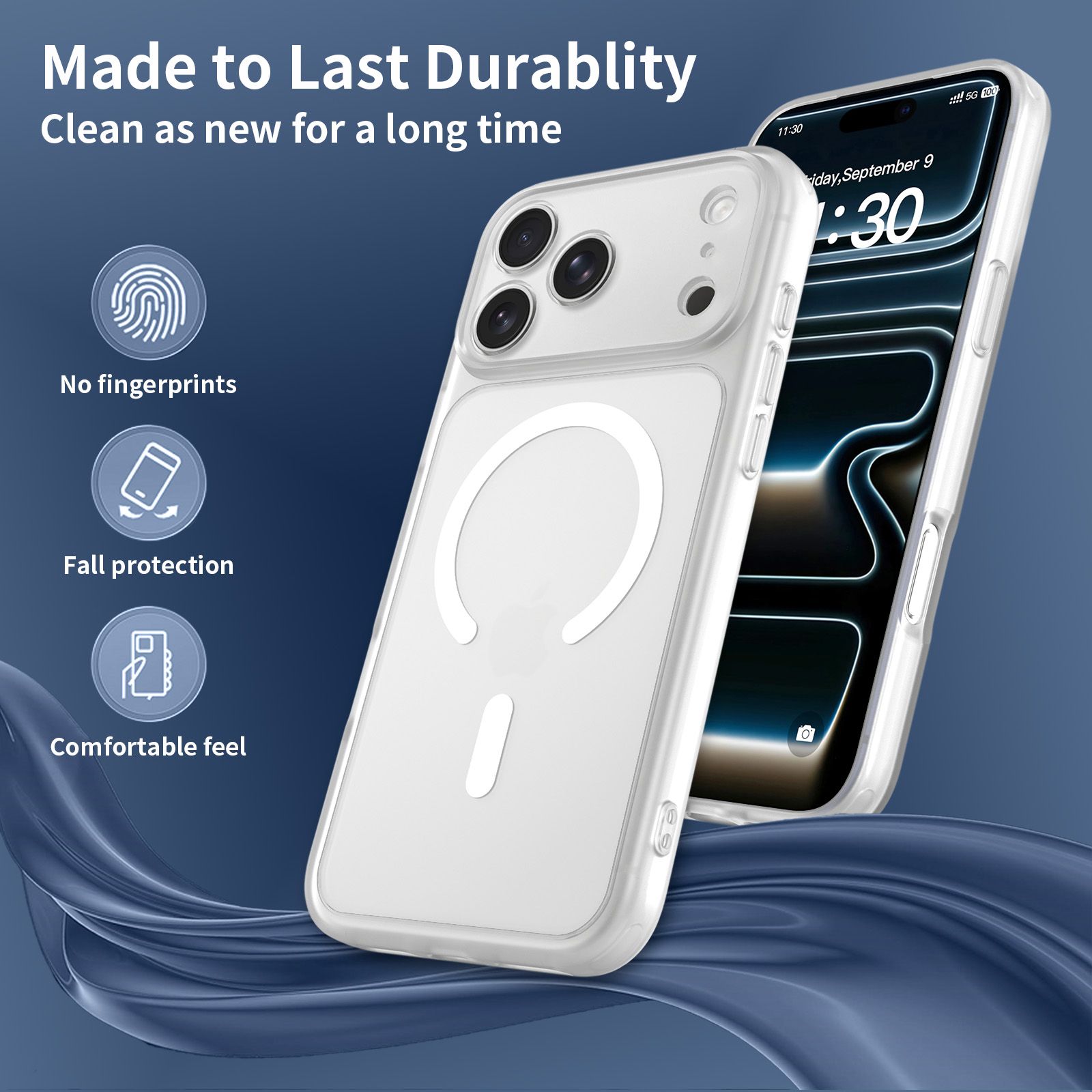Frost Shield Translucent Matte Frosted Skin Feel Magsafe Case — 180