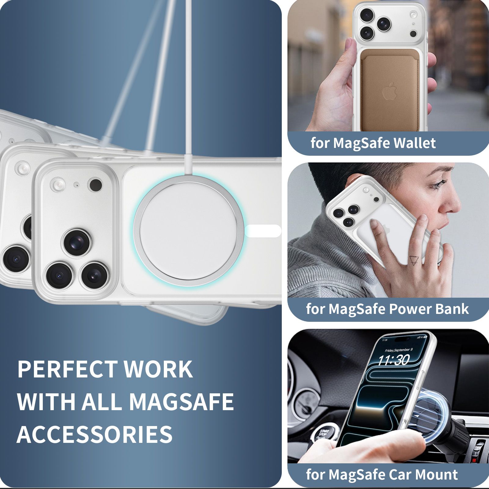 Frost Shield Translucent Matte Frosted Skin Feel Magsafe Case — 181