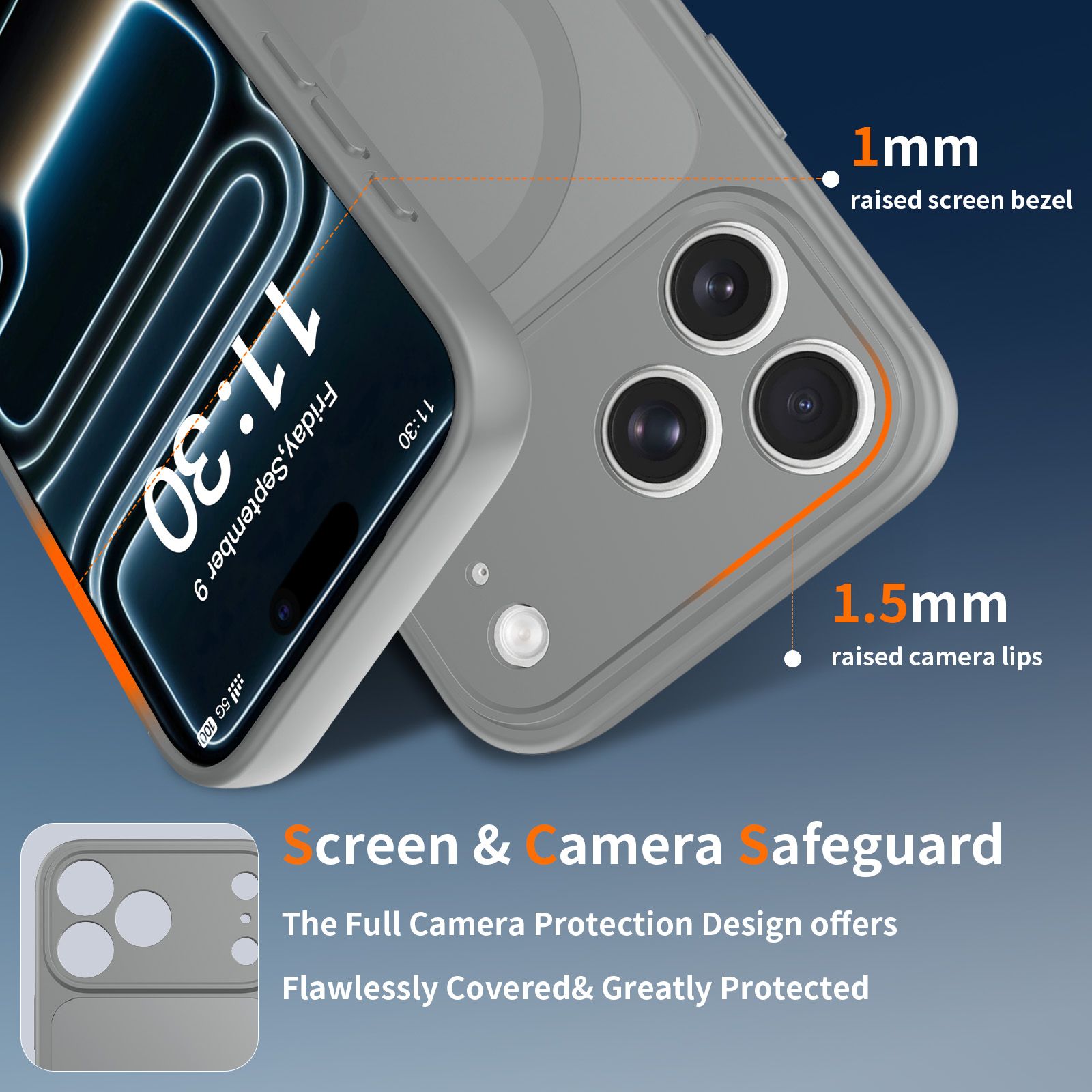 Frost Shield Translucent Matte Frosted Skin Feel Magsafe Case — 136