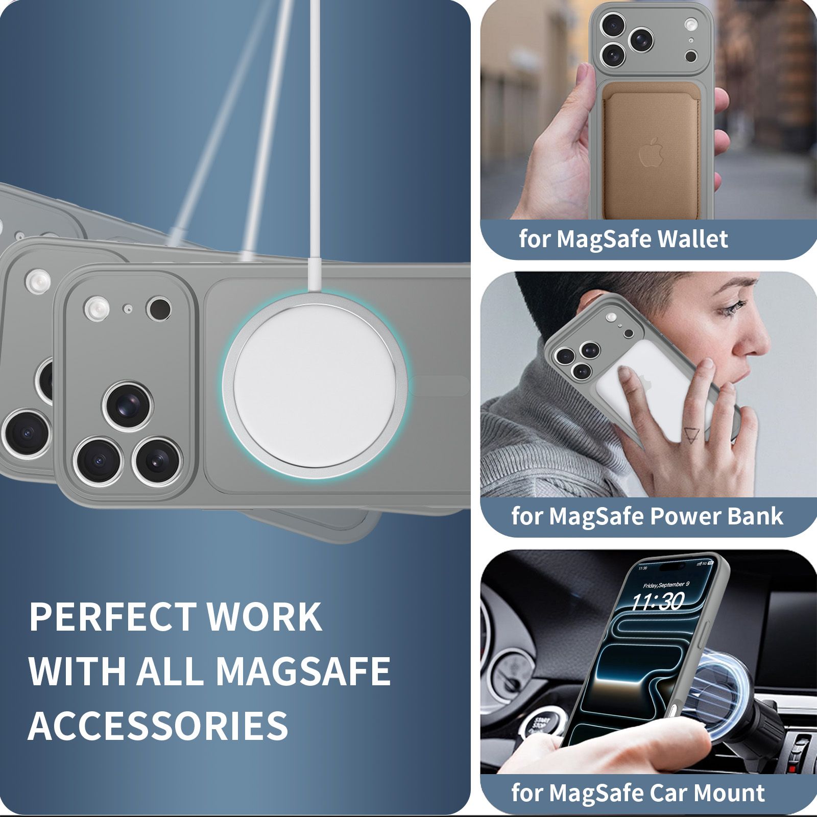Frost Shield Translucent Matte Frosted Skin Feel Magsafe Case — 139