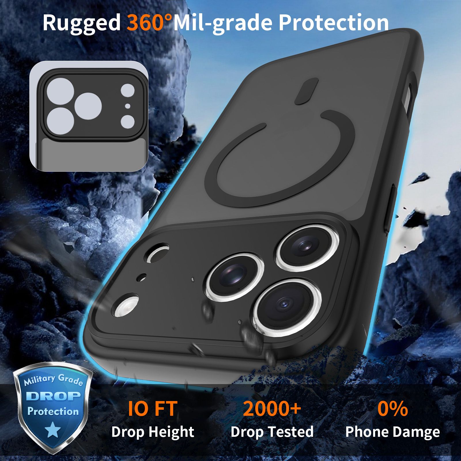 Frost Shield Translucent Matte Frosted Skin Feel Magsafe Case — 75
