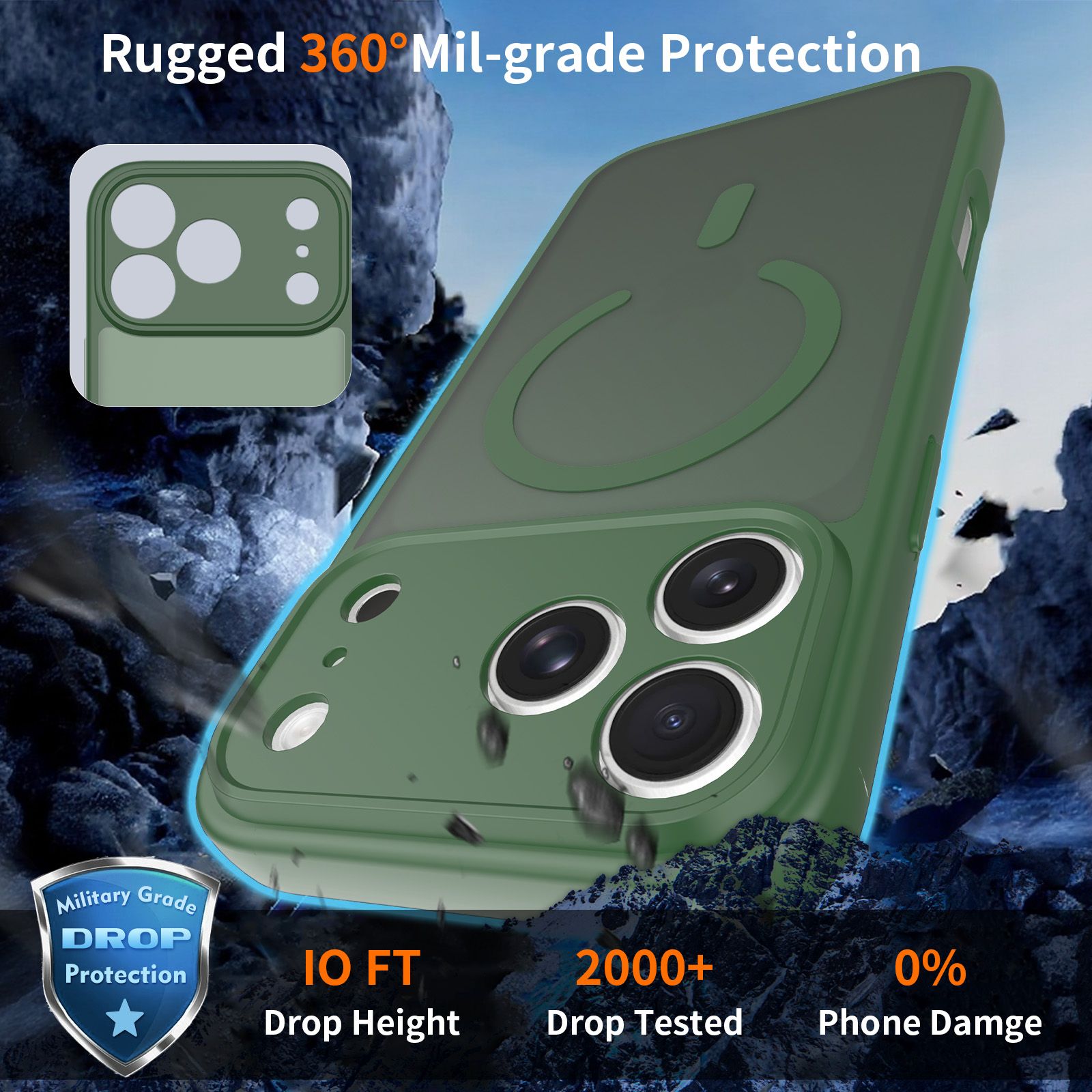 Frost Shield Translucent Matte Frosted Skin Feel Magsafe Case — 113